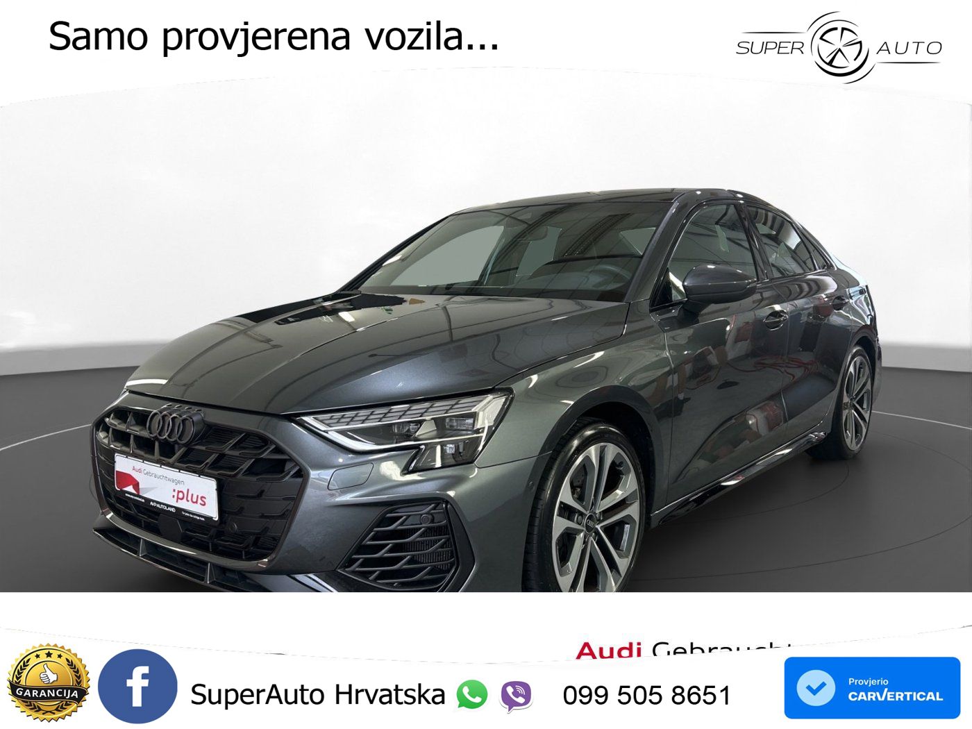 Audi S3 Limuzina 2.0 TFSI (333 KS) quattro S tronic LED+GR SJED+ACC