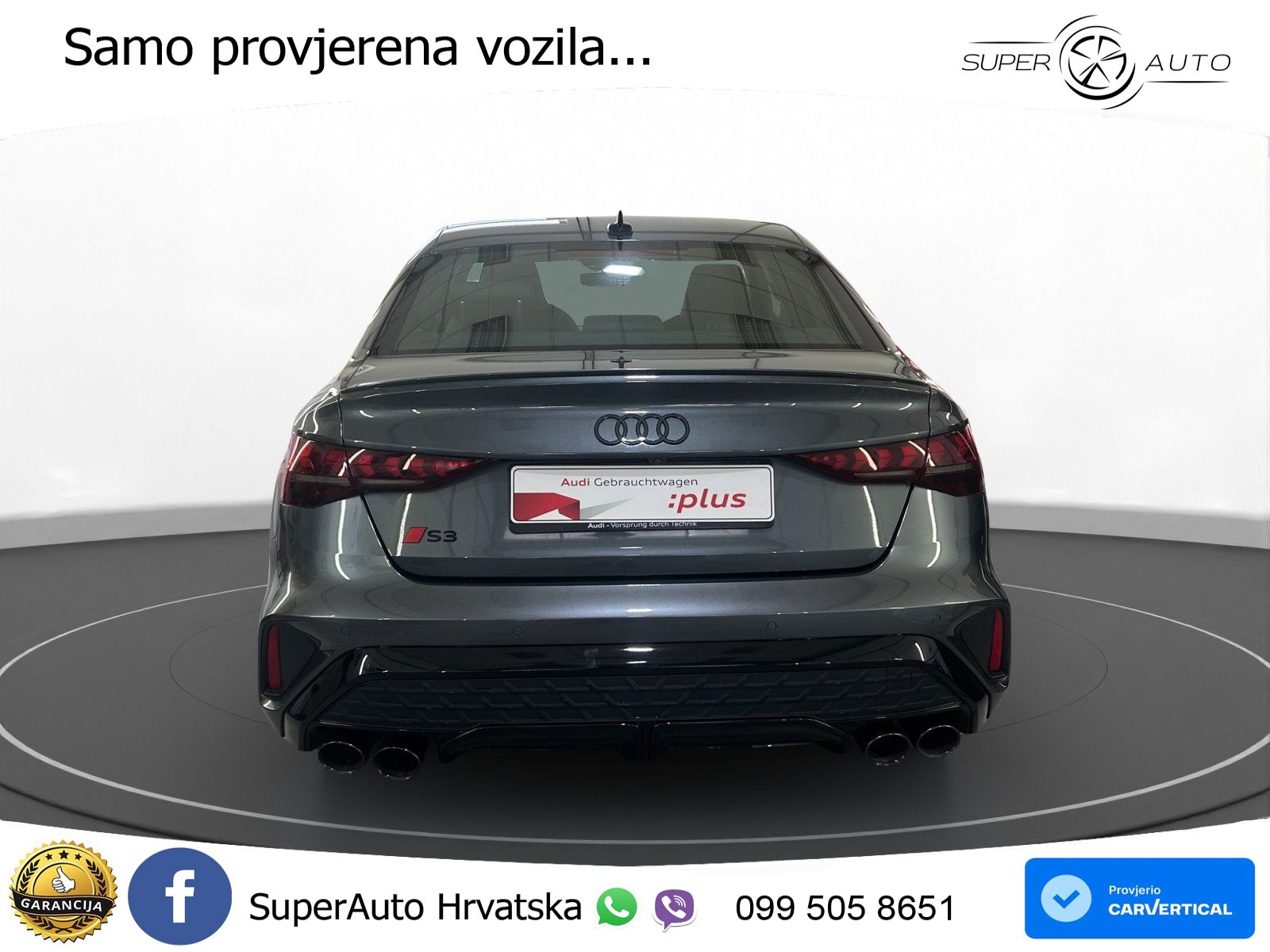 Audi S3 Limuzina 2.0 TFSI (333 KS) quattro S tronic LED+GR SJED+ACC