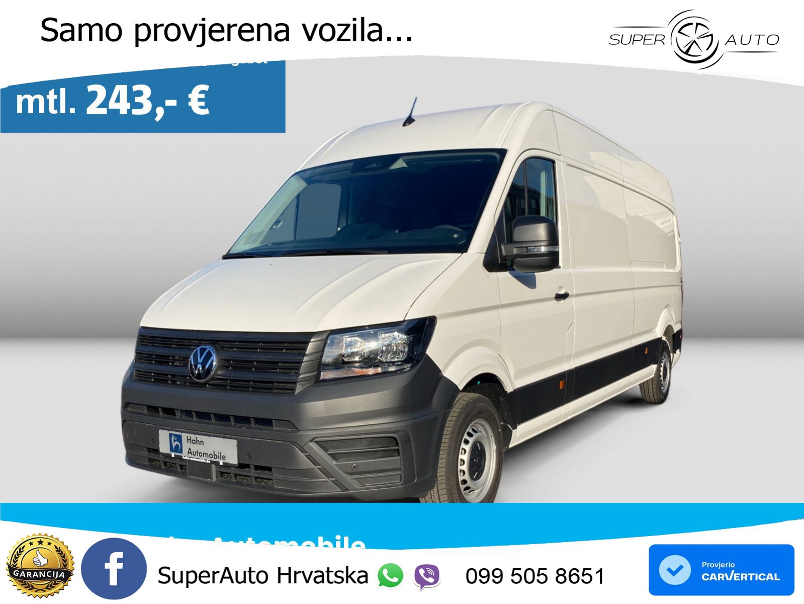 Volkswagen Crafter 35 Kasten LR 2,0TDI 103kW KAMERA EPH NAV 140 KS