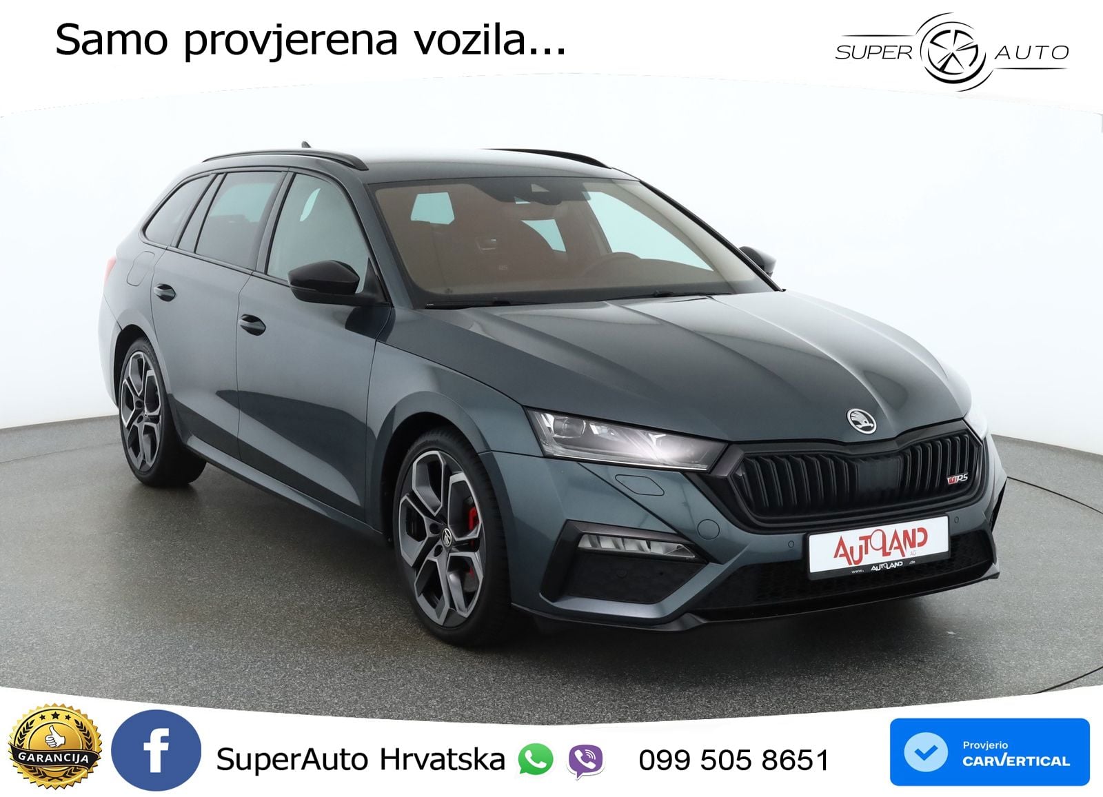 Škoda Octavia Combi RS 2.0 TSI (245 KS) DSG LED+GR SJED+ACC