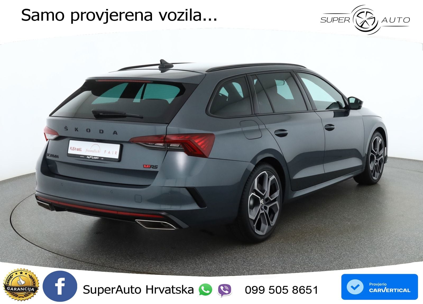 Škoda Octavia Combi RS 2.0 TSI (245 KS) DSG LED+GR SJED+ACC