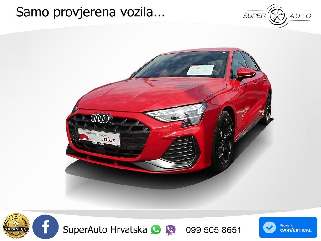 Audi A3 35 TFSI (150 KS) S tronic 2x S line LED+GR SJED+ACC