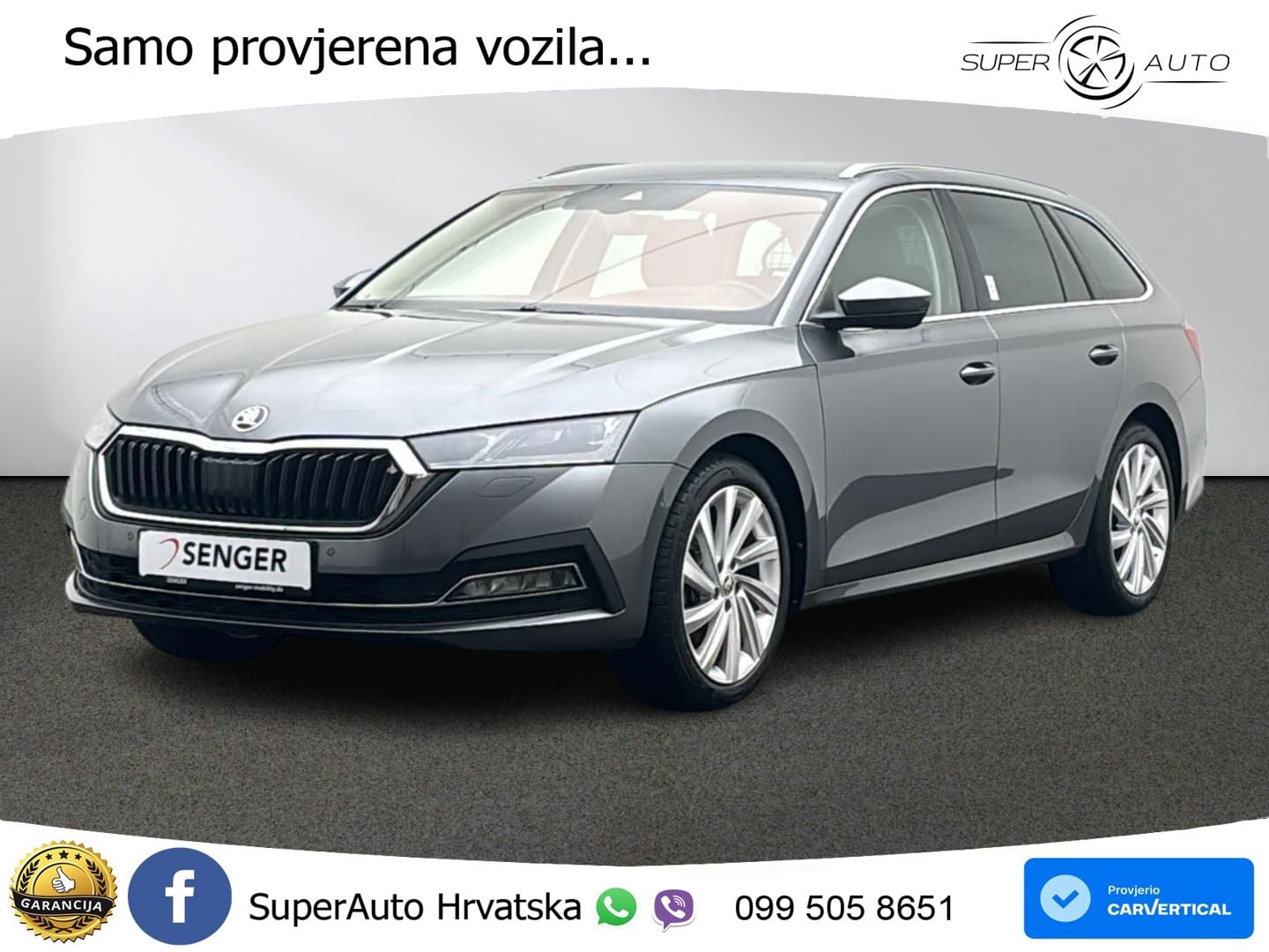 Škoda Octavia Combi 2.0 TDI (150 KS) DSG MATRIX+GR SJED+KAM