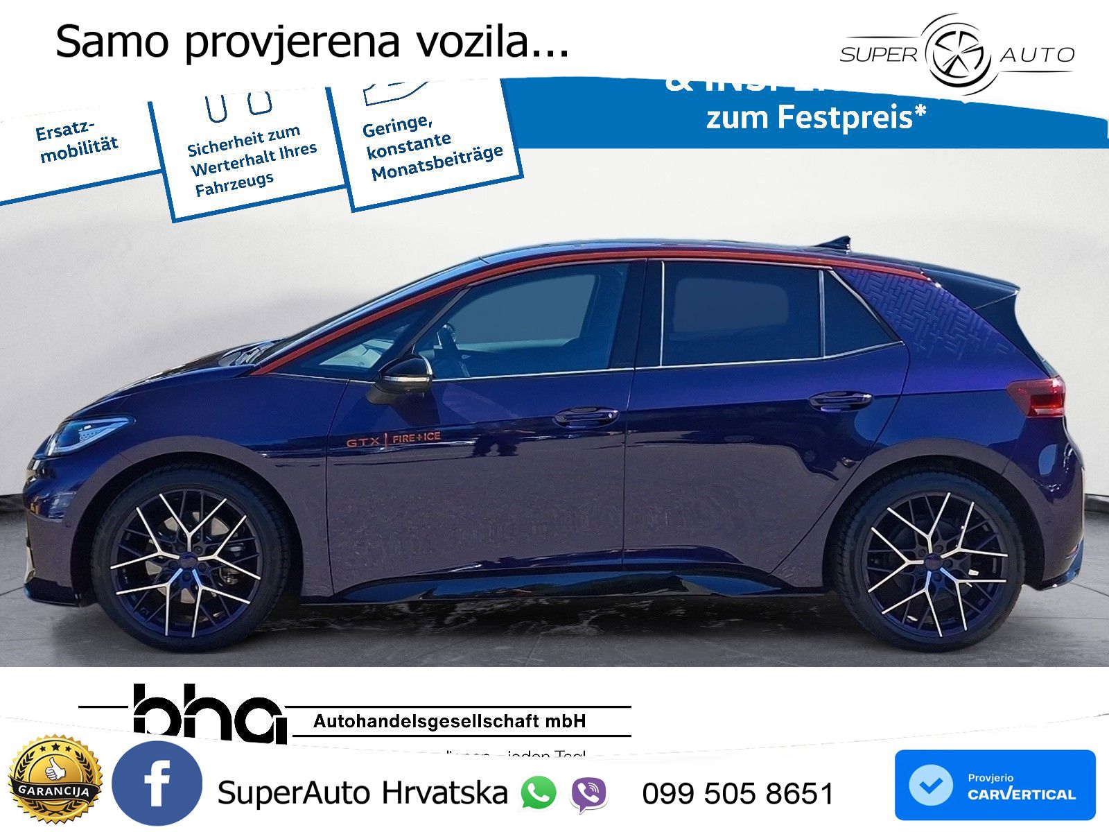 Volkswagen ID.3 GTX Performance 84 kWh (326 KS) LED+GR SJED+ACC