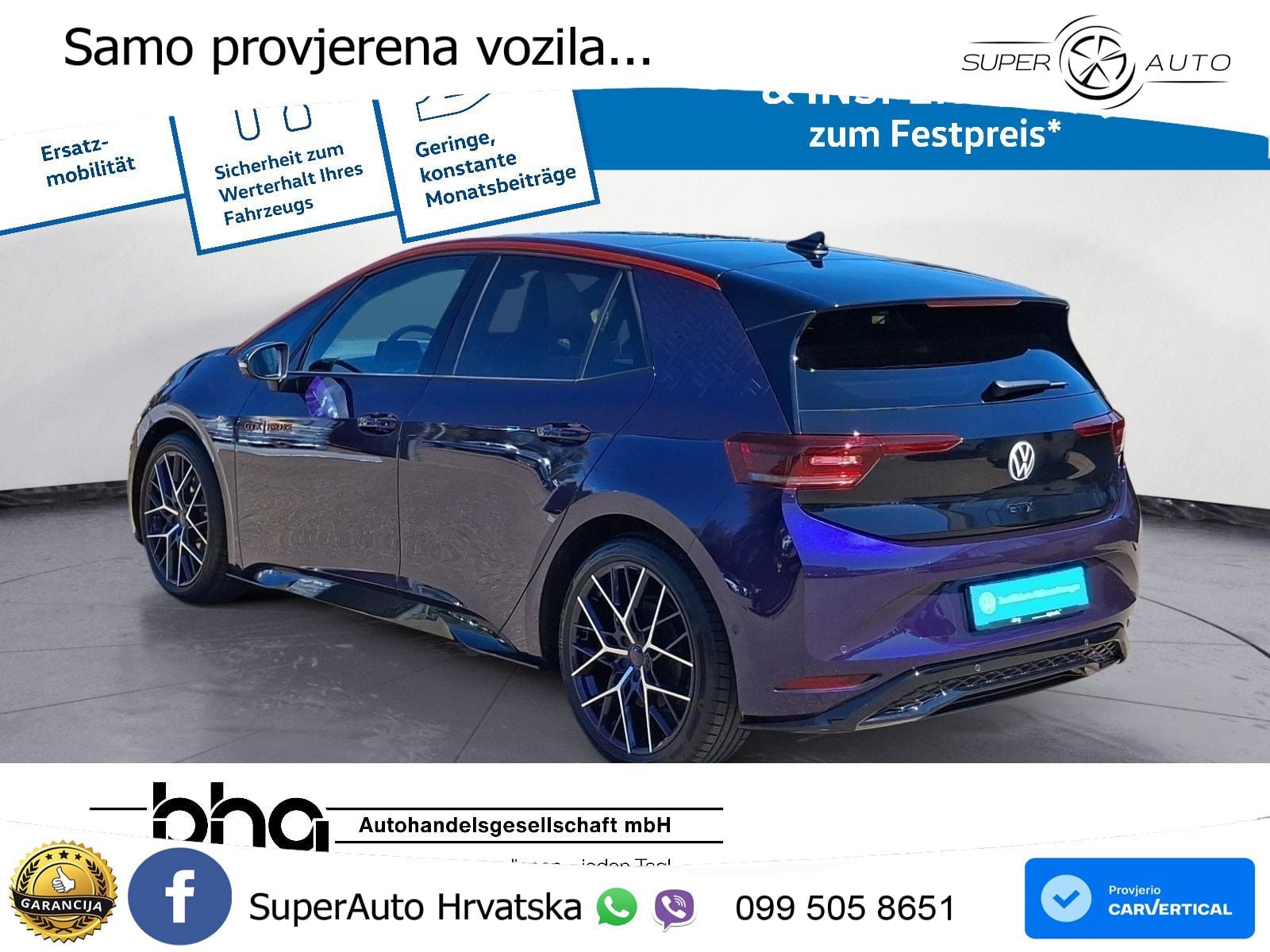 Volkswagen ID.3 GTX Performance 84 kWh (326 KS) LED+GR SJED+ACC