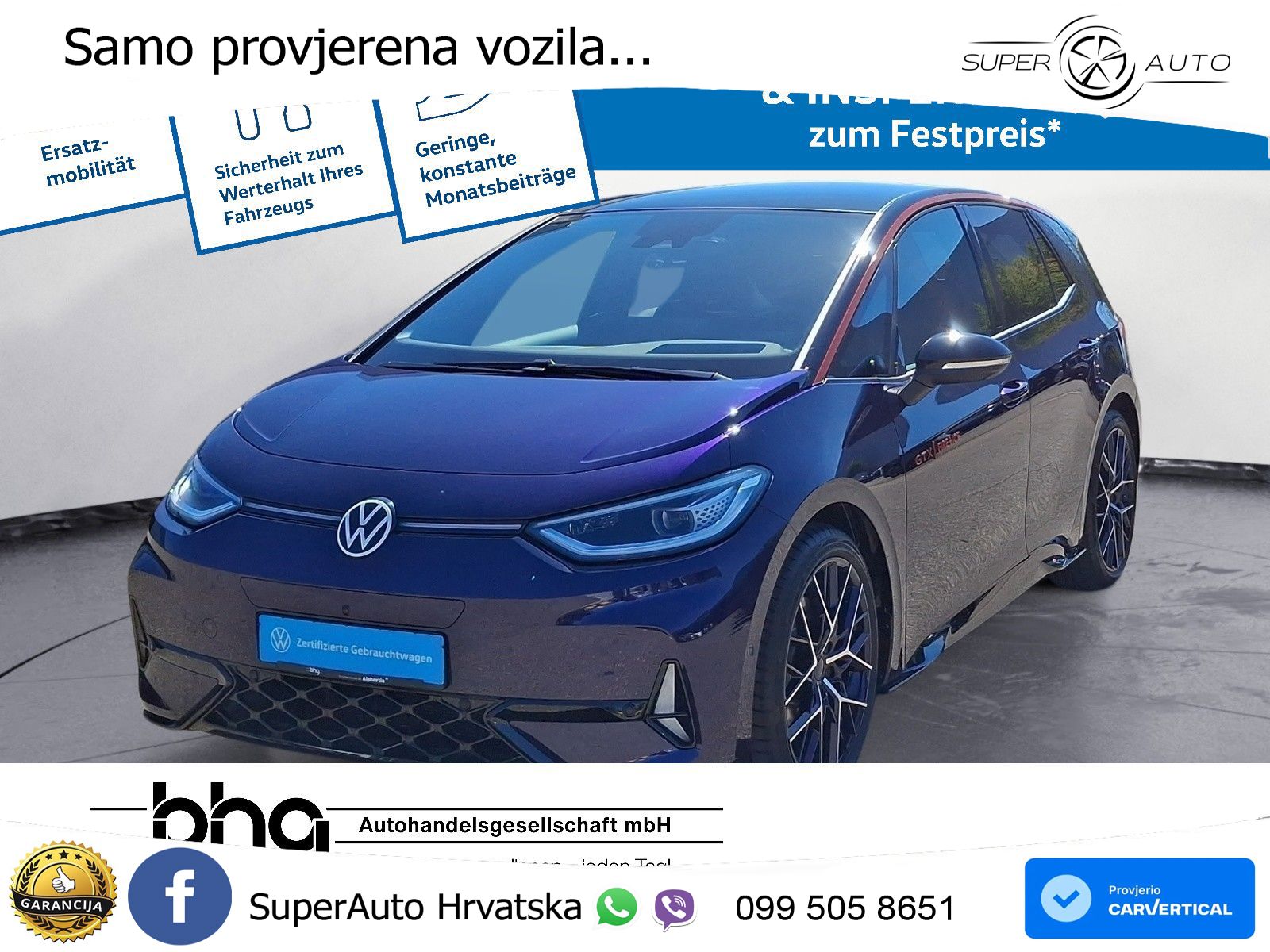 Volkswagen ID.3 GTX Performance 84 kWh (326 KS) LED+GR SJED+ACC