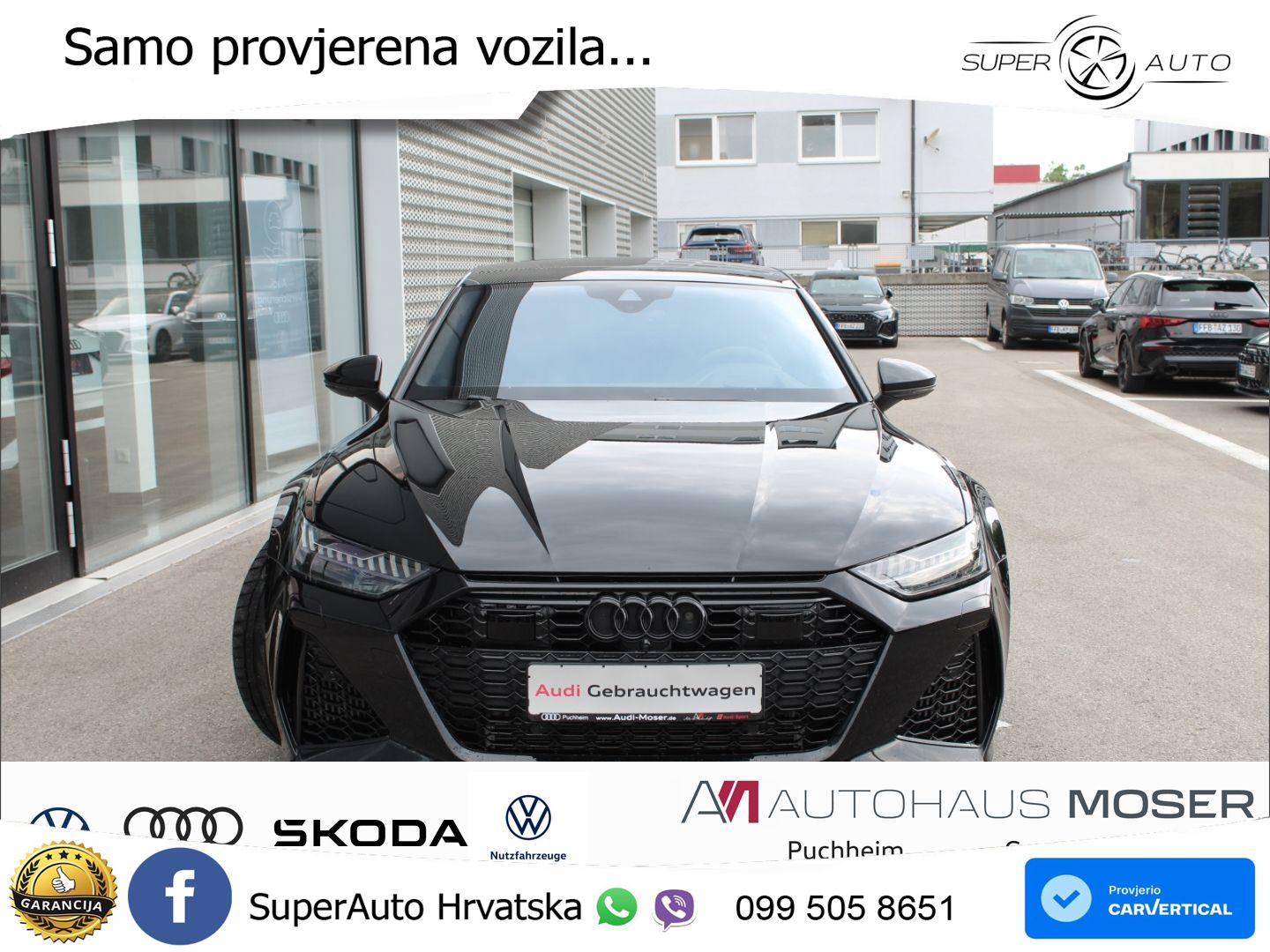 Audi RS7 4.0 TFSI V8 performance (630 KS) quattro tiptronic LED+GR SJED+ACC