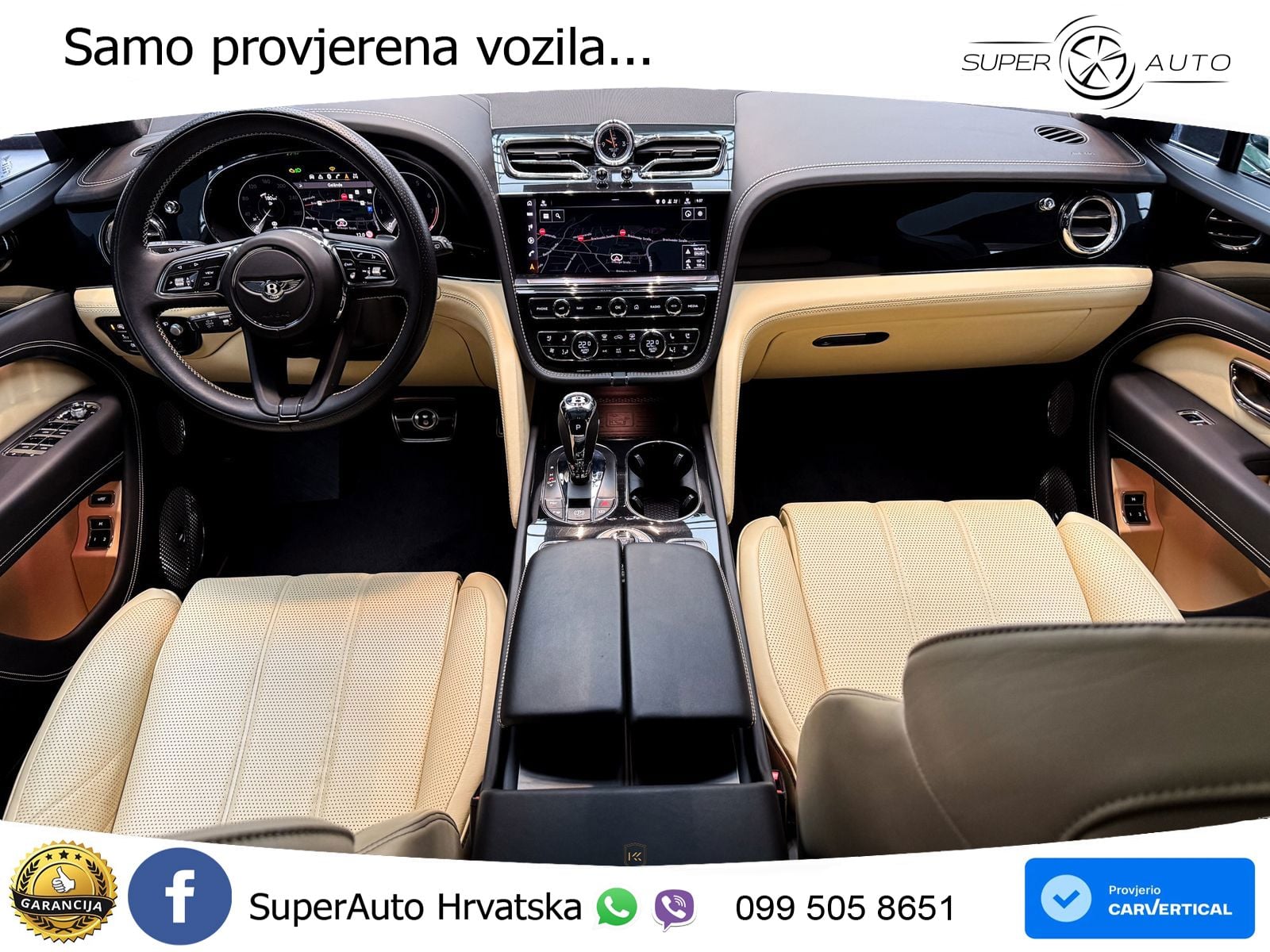 Bentley Bentayga 4.0 V8 (550 KS) AWD Automatic ZRAČNI+ACC+GR SJED+KAM+PANO