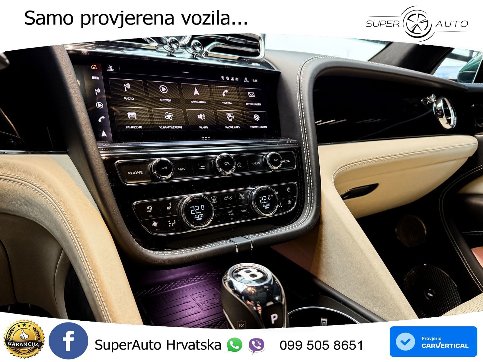 Bentley Bentayga 4.0 V8 (550 KS) AWD Automatic ZRAČNI+ACC+GR SJED+KAM+PANO