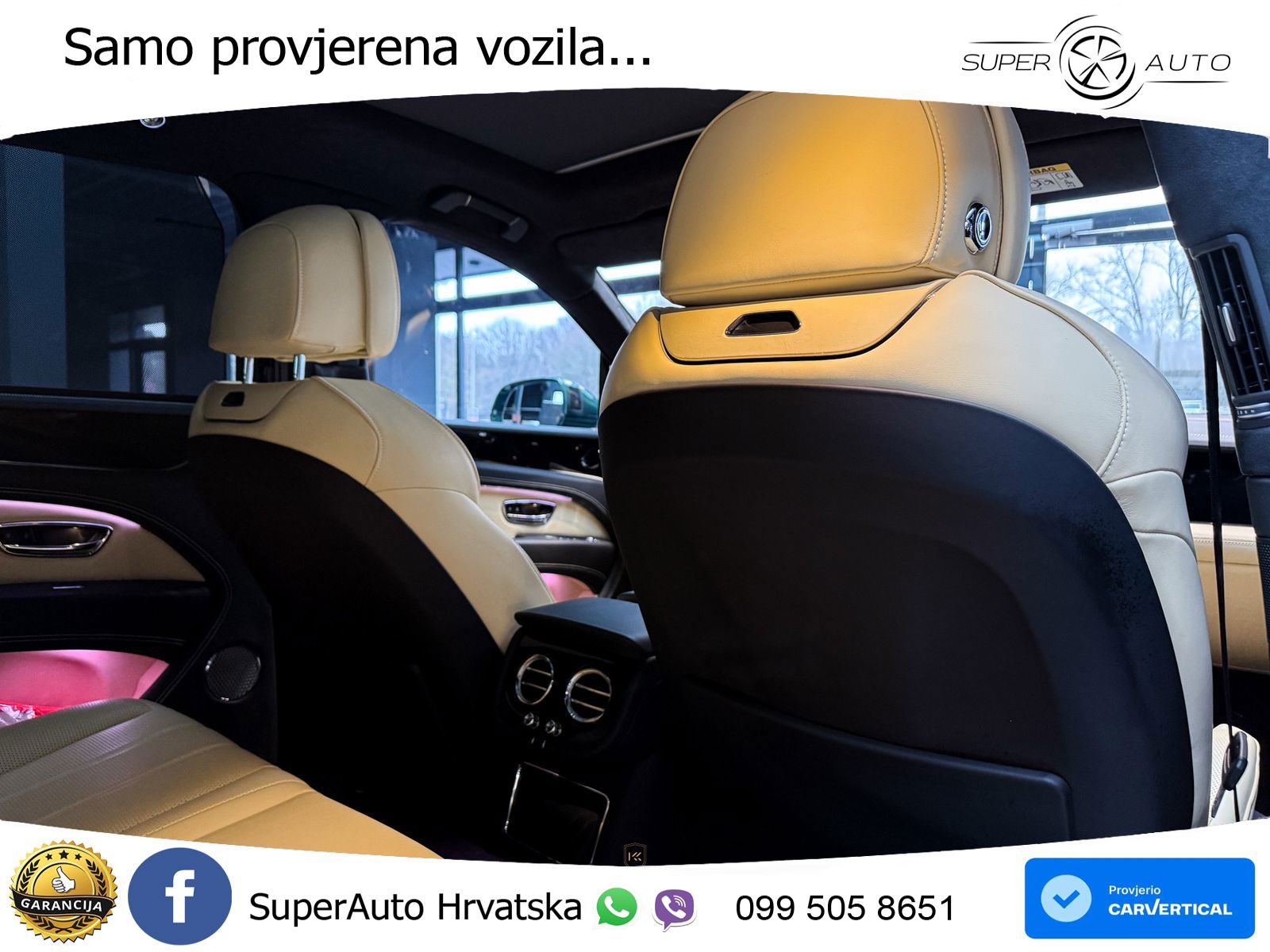Bentley Bentayga 4.0 V8 (550 KS) AWD Automatic ZRAČNI+ACC+GR SJED+KAM+PANO