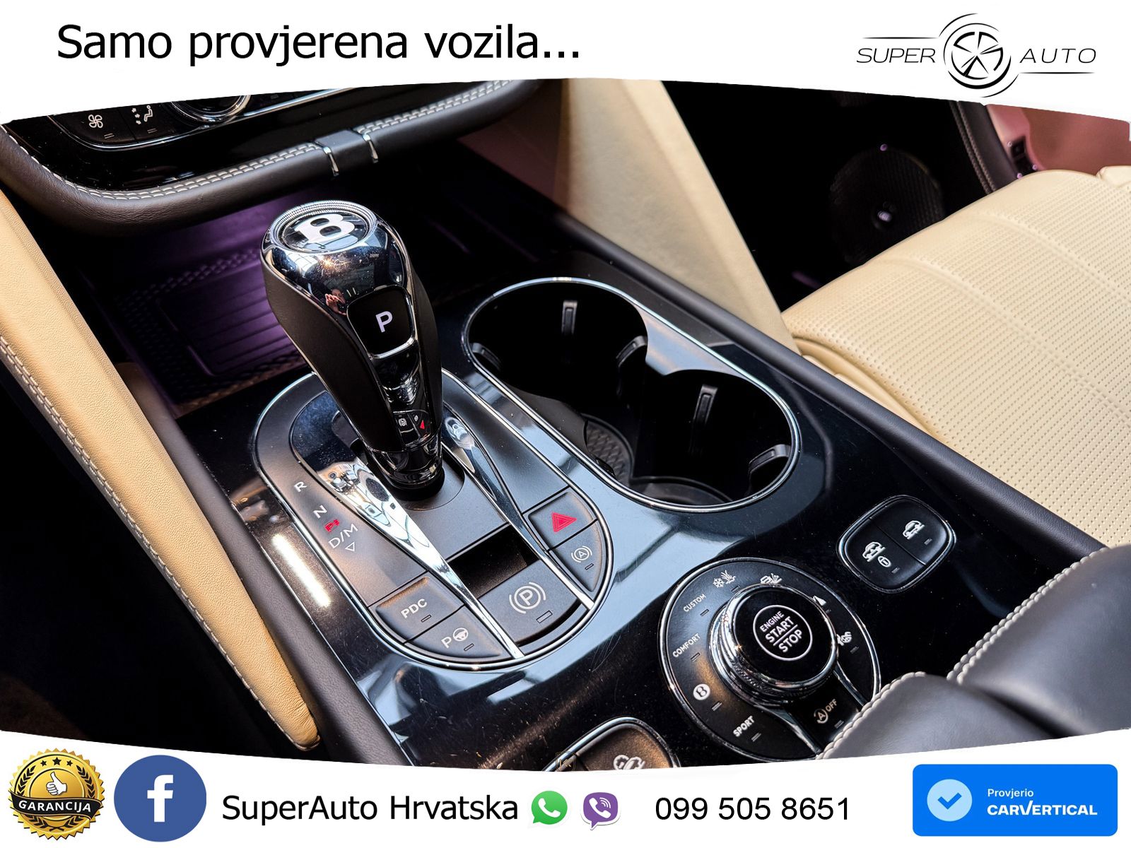 Bentley Bentayga 4.0 V8 (550 KS) AWD Automatic ZRAČNI+ACC+GR SJED+KAM+PANO