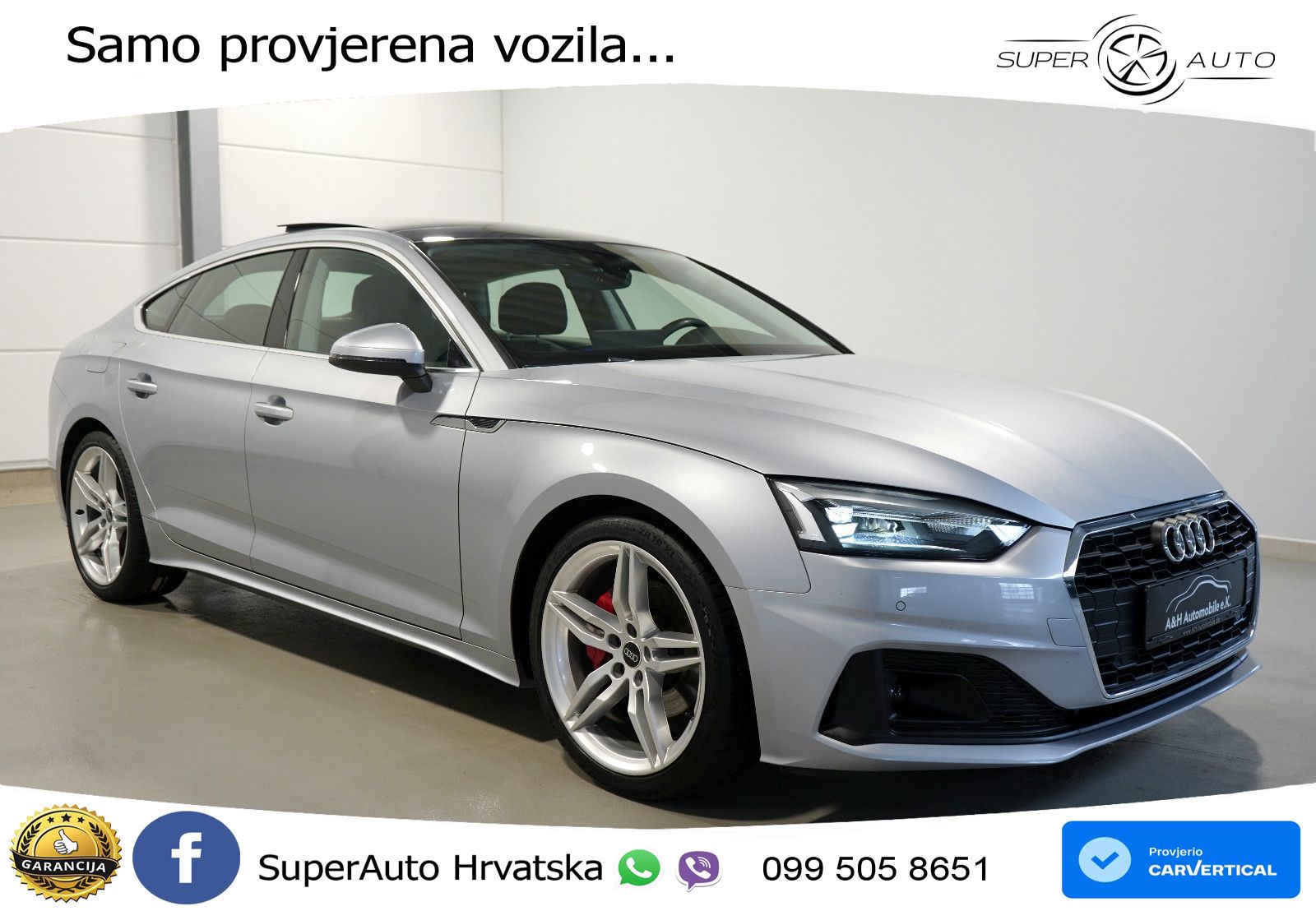 Audi A5 Sportback 40 TDI (204 KS) S tronic LED+GR SJED+ACC