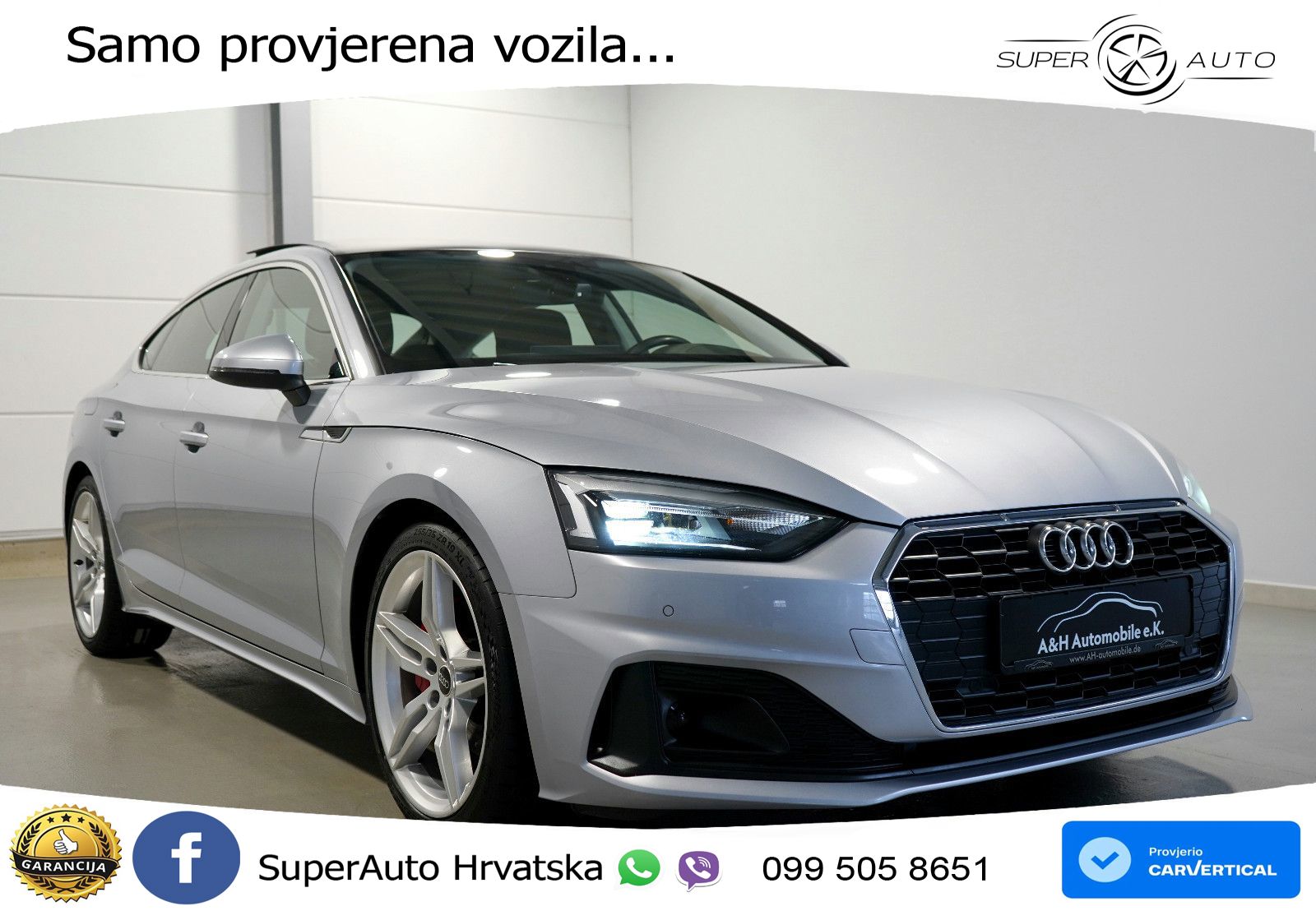 Audi A5 Sportback 40 TDI (204 KS) S tronic LED+GR SJED+ACC