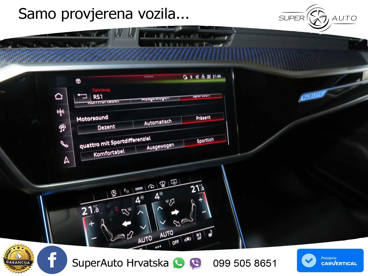 Audi RS6 Avant 4.0 TFSI V8 performance (630 KS)  quattro tiptronic LED+GR SJED+ACC