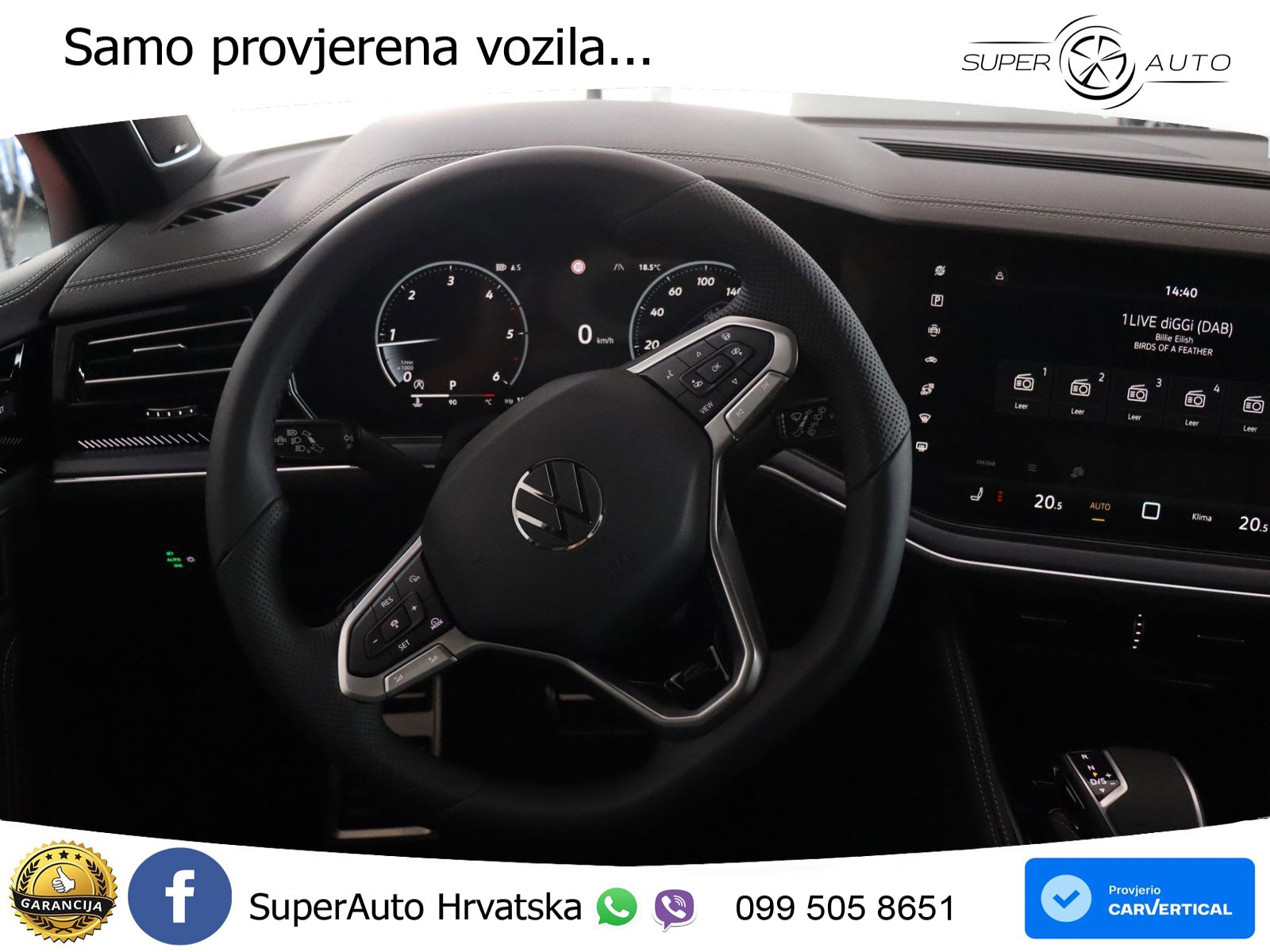 Volkswagen Touareg 3.0 V6 TDI (286 KS) 4MOTION Tiptronic R-Line ZRAČNI+ACC+GR SJED+KAM+PANO