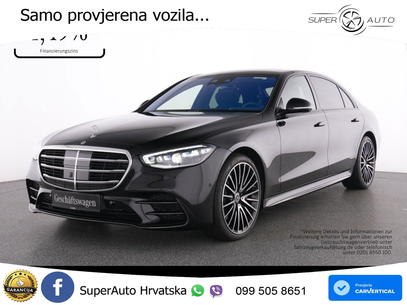 Mercedes S 450d (367 KS) EQ Boost 4MATIC 9G-TRONIC AMG ACC+HEAD+4xGR SJED+360+PANO