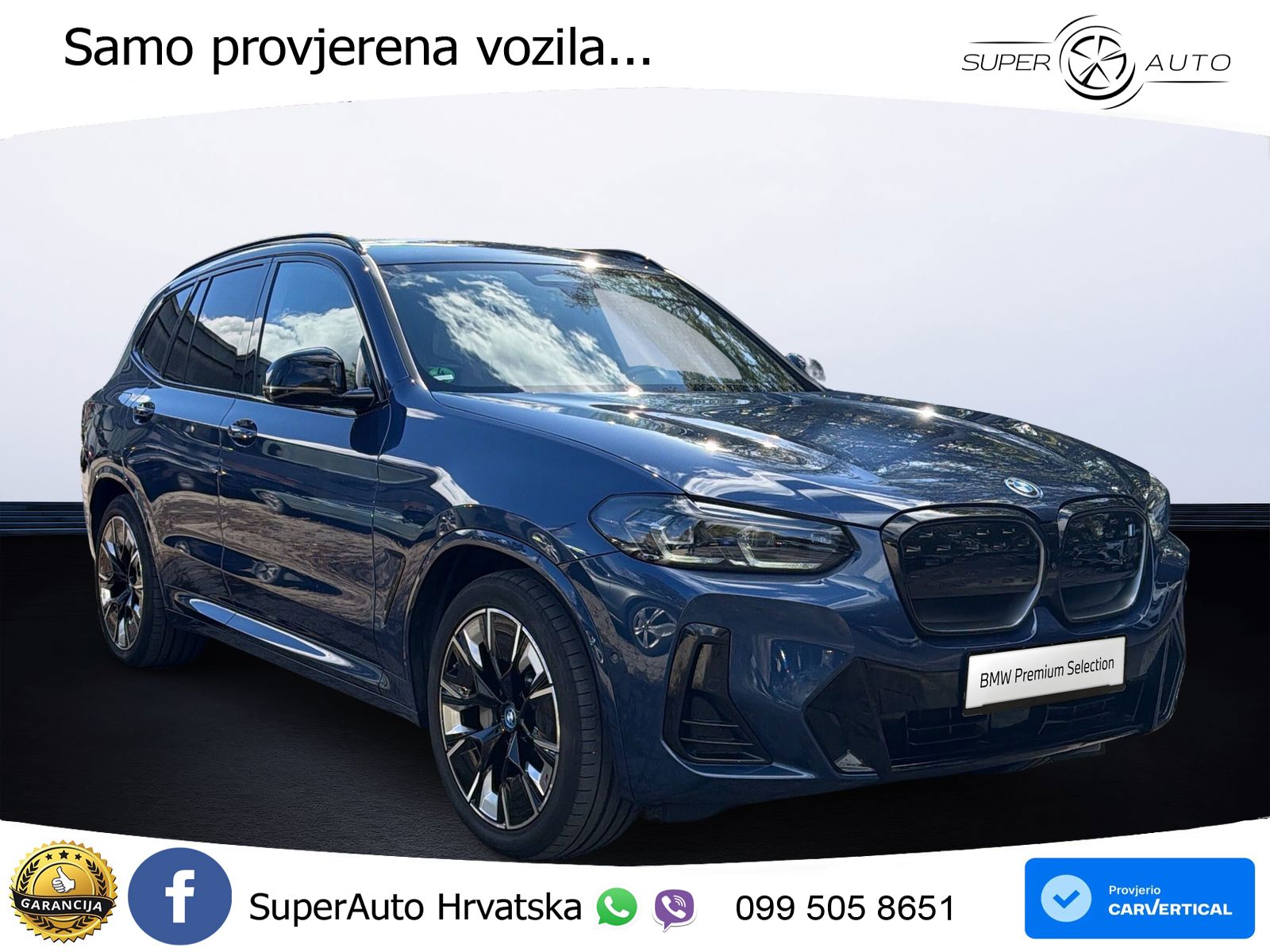 BMW iX3 80 kWh (286 KS) M Sport LED+GR SJED+ACC