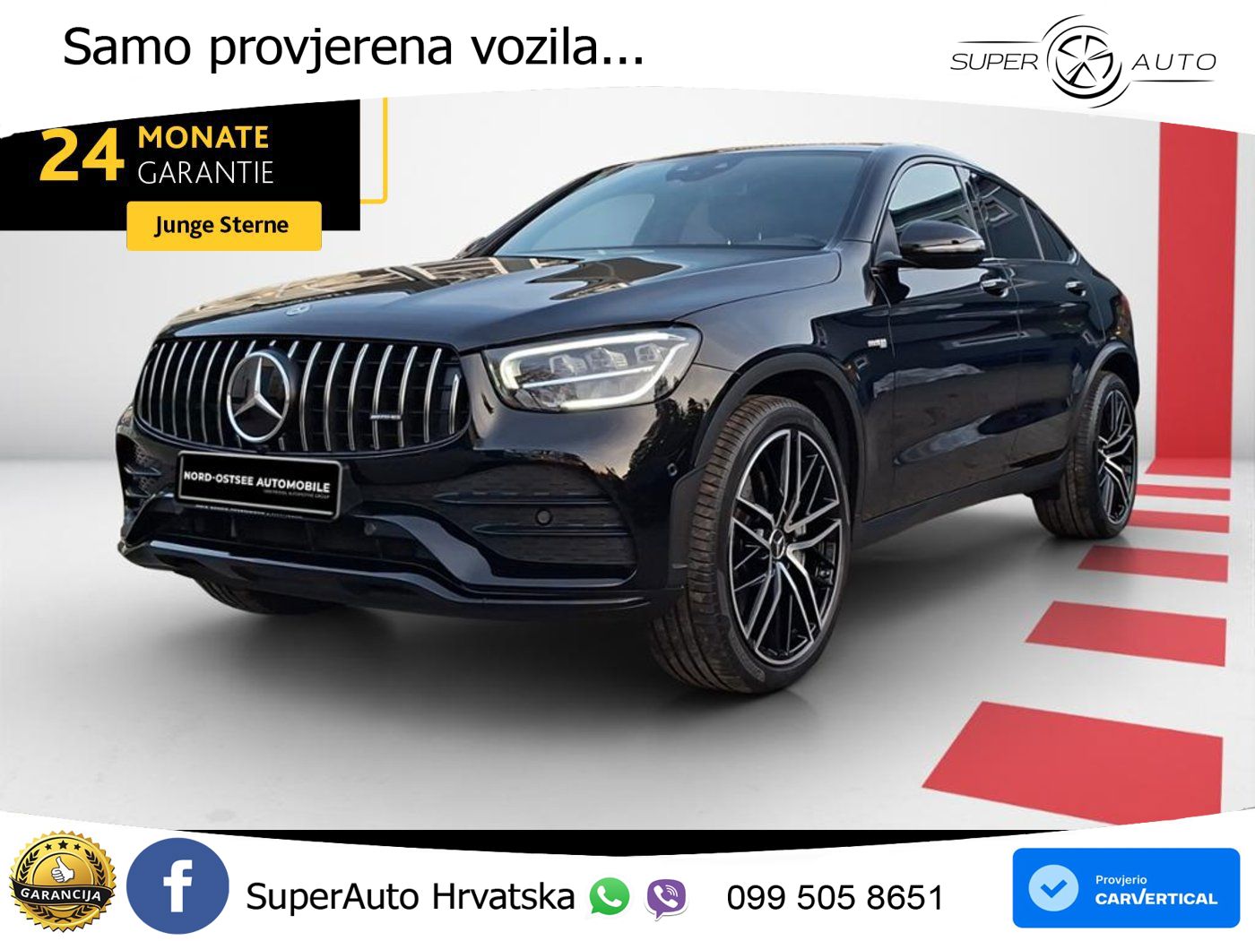 Mercedes GLC Coupe AMG 43 V6 (390 KS) 4MATIC TCT ZRAČNI+ACC+GR SJED+KAM