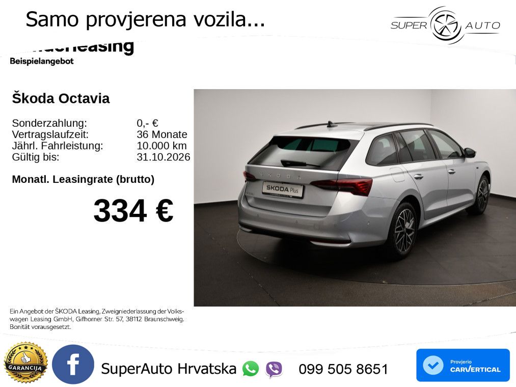 Škoda Octavia Combi 2.0 TDI (150 KS) DSG Selection LED+GR SJED+ACC