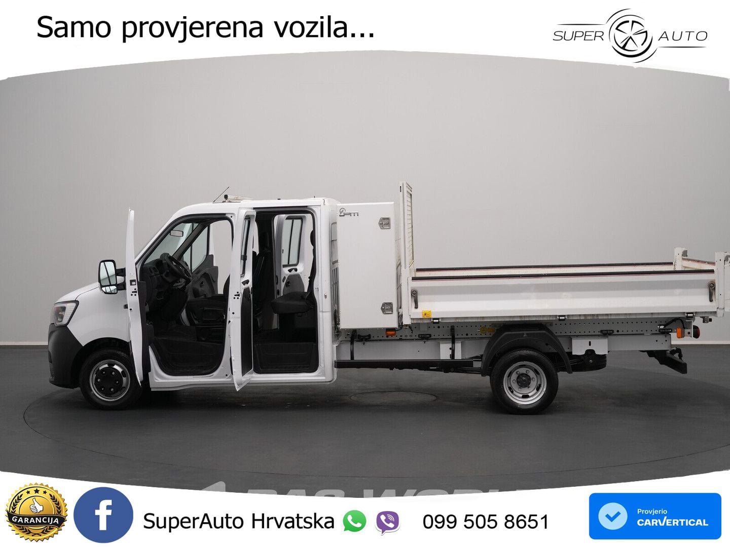 Renault Master 130PK Kipper Dubbele Cabine Dubbellucht A 131 KS