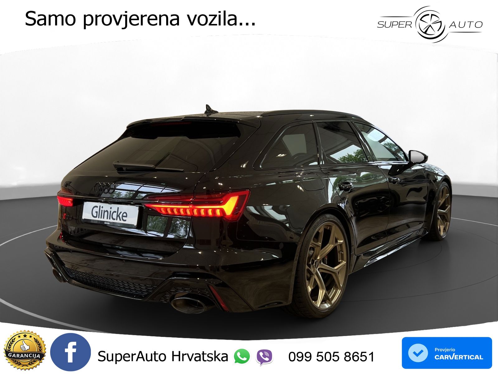 Audi RS6 Avant 4.0 TFSI V8 performance (630 KS)  quattro tiptronic Kuka ZRAČNI+ACC+GR SJED+KAM+PANO
