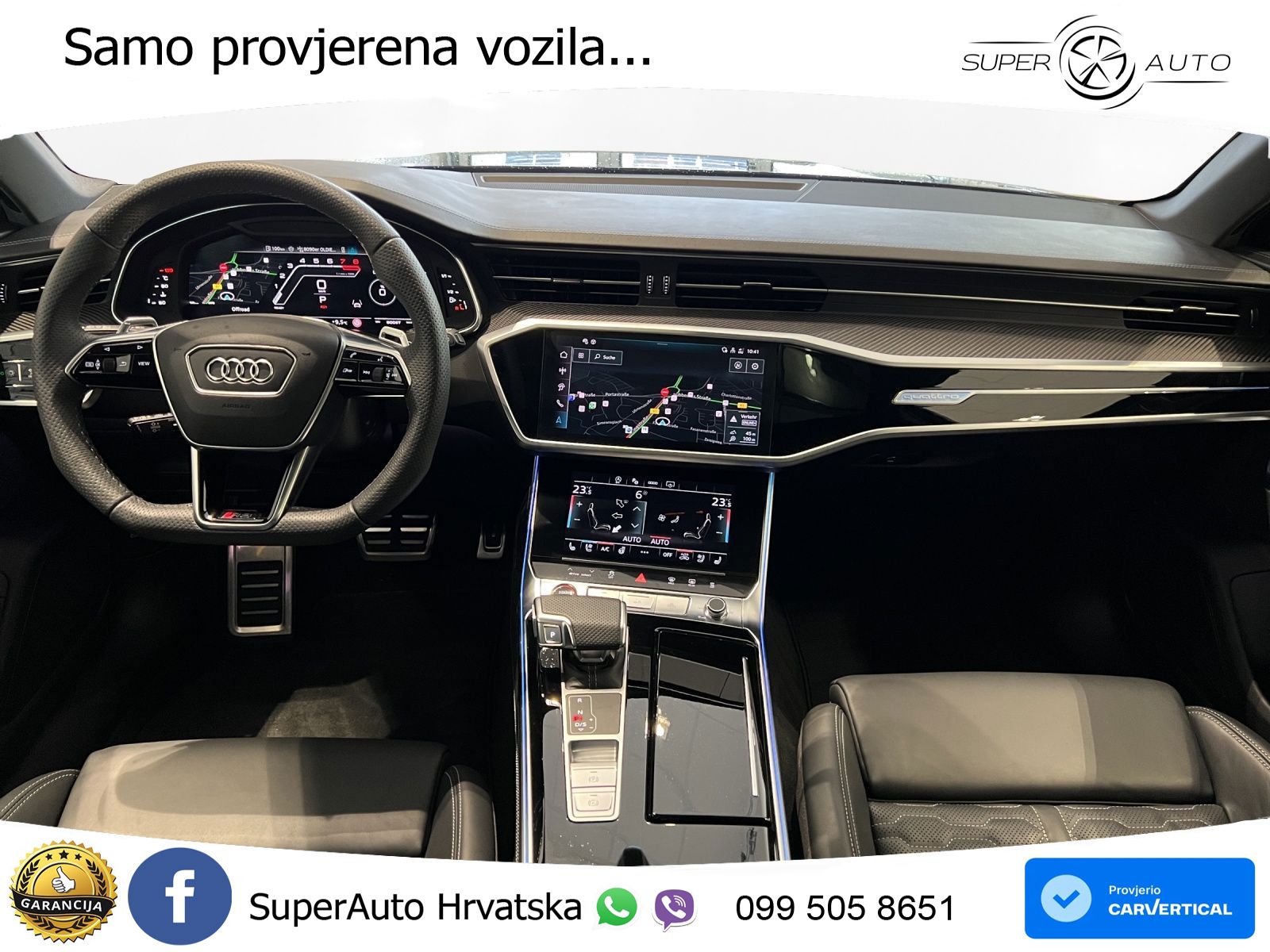 Audi RS6 Avant 4.0 TFSI V8 performance (630 KS)  quattro tiptronic Kuka ZRAČNI+ACC+GR SJED+KAM+PANO