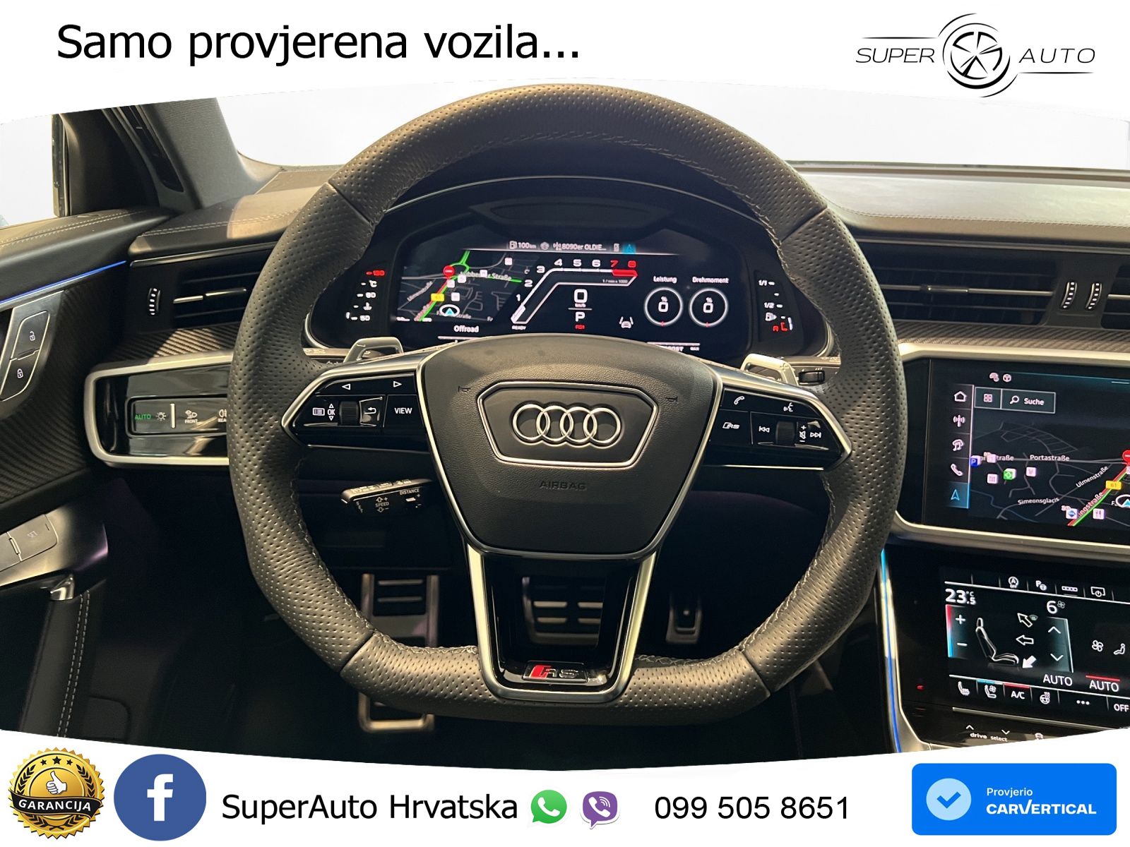 Audi RS6 Avant 4.0 TFSI V8 performance (630 KS)  quattro tiptronic Kuka ZRAČNI+ACC+GR SJED+KAM+PANO