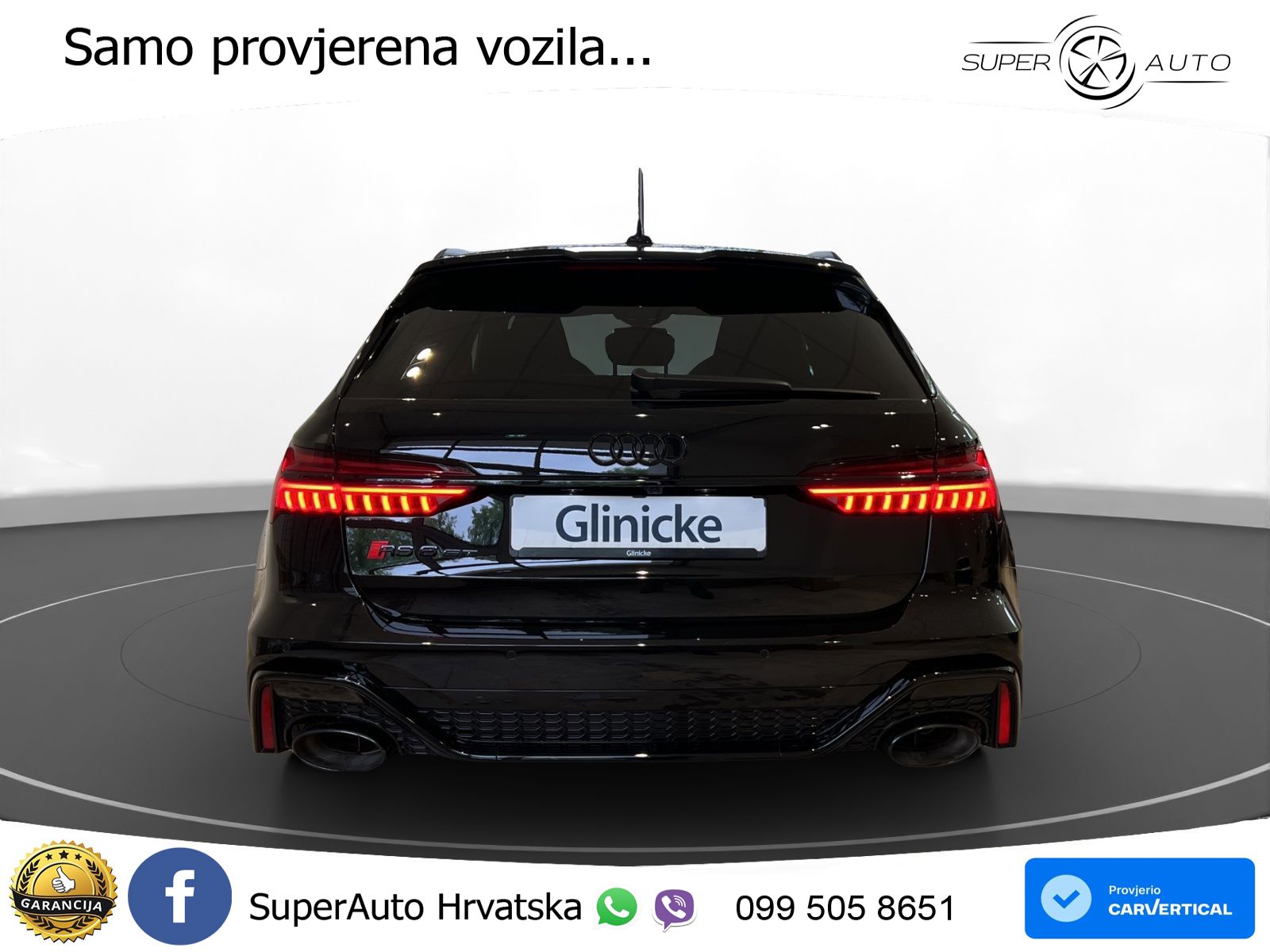 Audi RS6 Avant 4.0 TFSI V8 performance (630 KS)  quattro tiptronic Kuka ZRAČNI+ACC+GR SJED+KAM+PANO