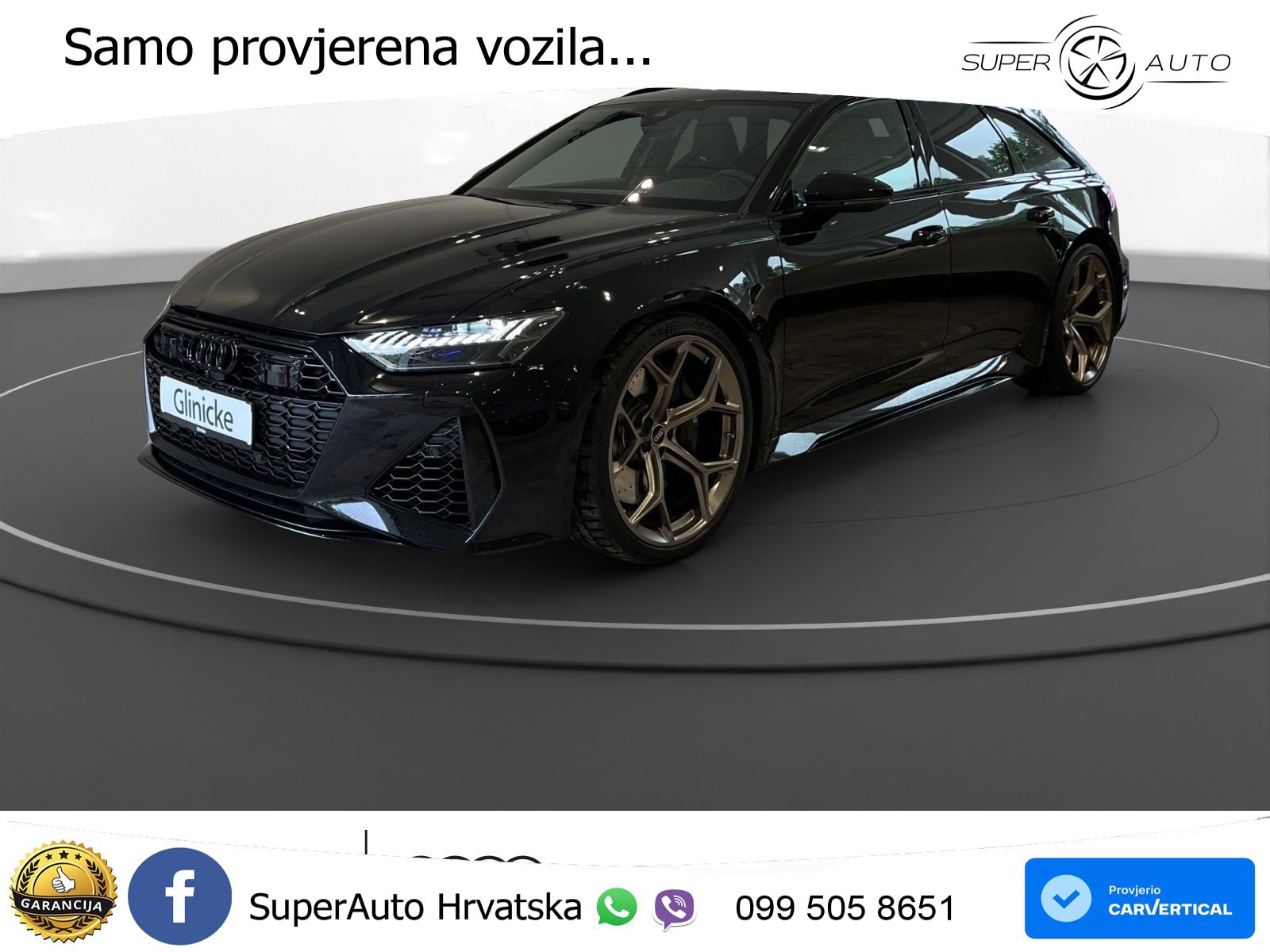 Audi RS6 Avant 4.0 TFSI V8 performance (630 KS)  quattro tiptronic Kuka ZRAČNI+ACC+GR SJED+KAM+PANO