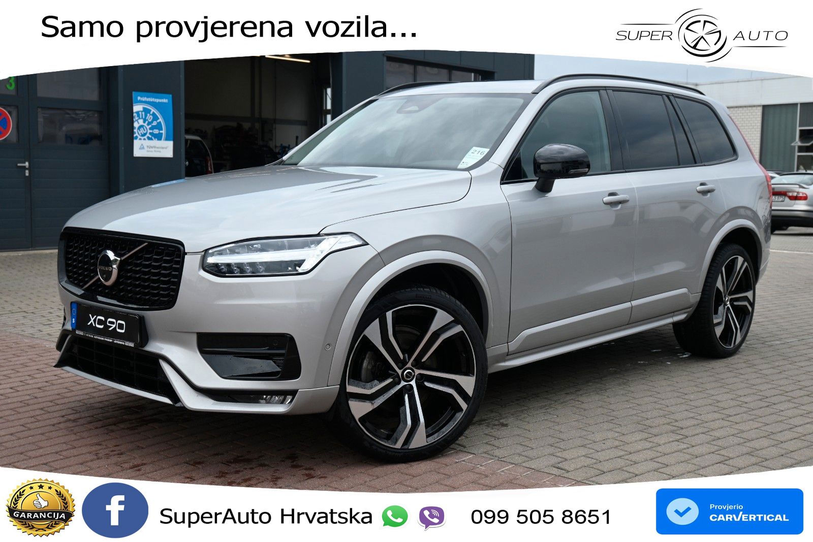 Volvo XC90 2.0 B5 Diesel AWD Automatic ACC+GR SJED+360+PANO