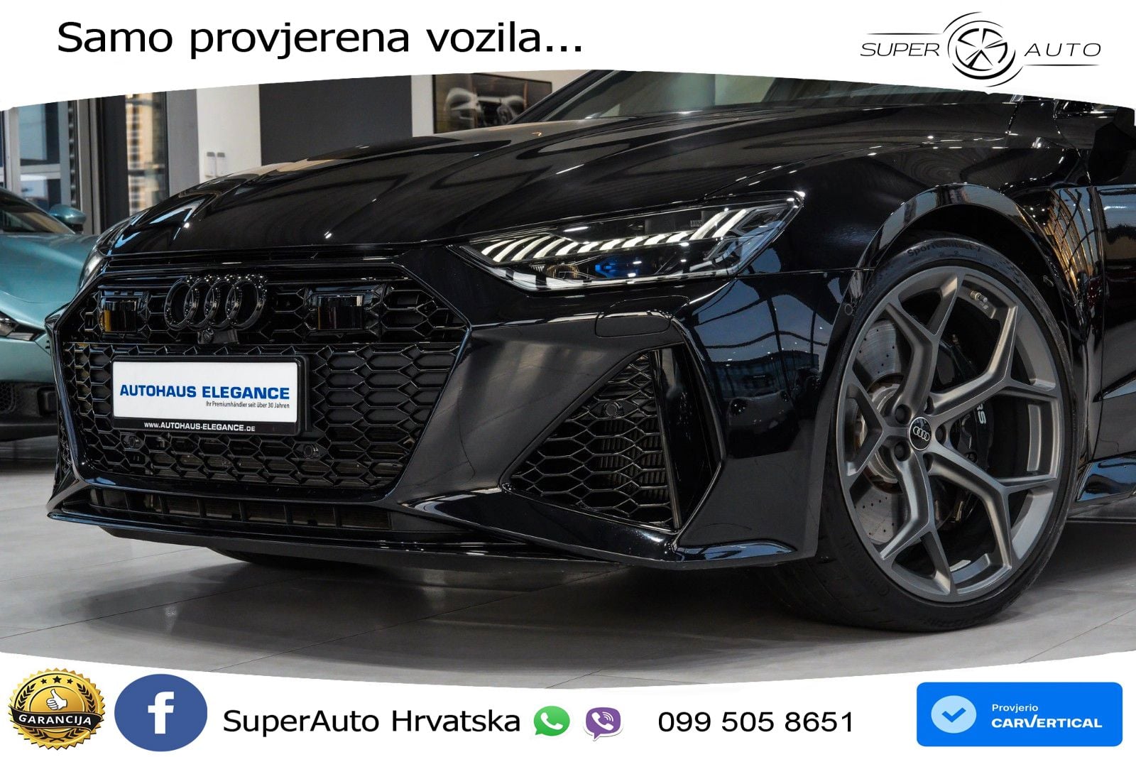 Audi RS7 4.0 TFSI V8 performance (630 KS) quattro tiptronic LED+GR SJED+ACC