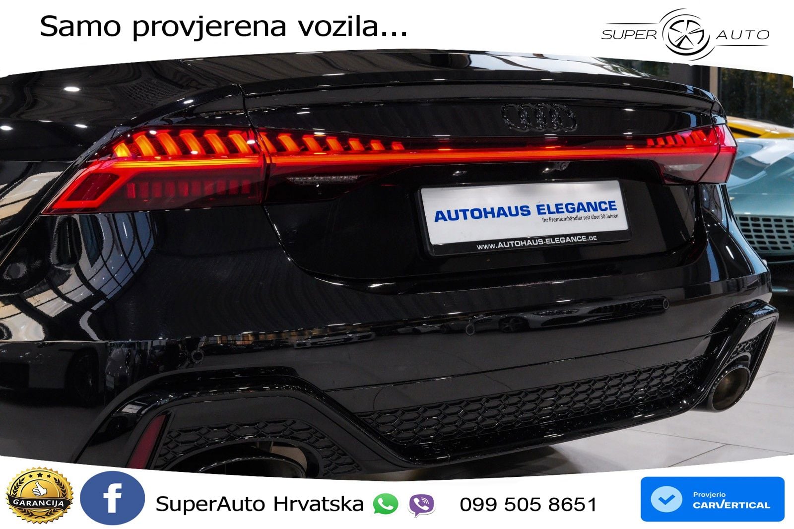 Audi RS7 4.0 TFSI V8 performance (630 KS) quattro tiptronic LED+GR SJED+ACC