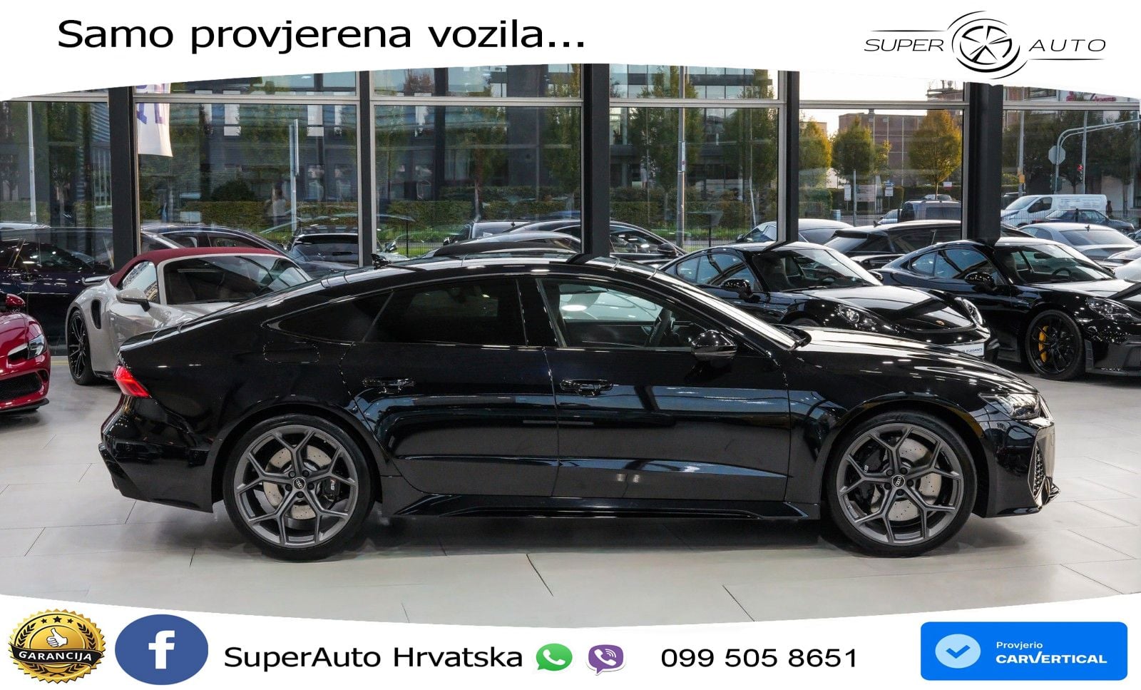 Audi RS7 4.0 TFSI V8 performance (630 KS) quattro tiptronic LED+GR SJED+ACC