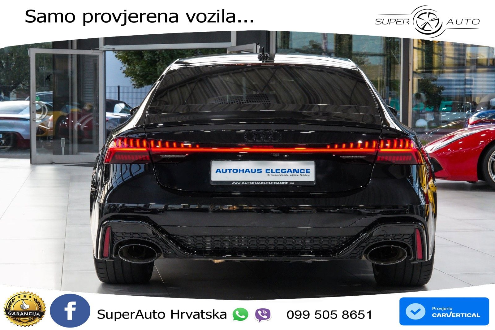 Audi RS7 4.0 TFSI V8 performance (630 KS) quattro tiptronic LED+GR SJED+ACC