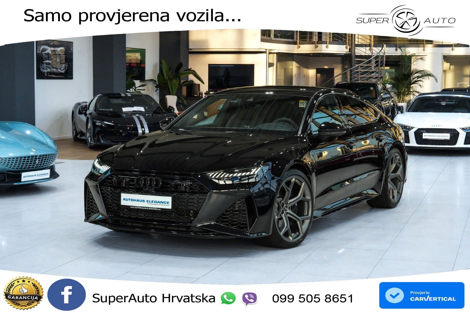 Audi RS7 4.0 TFSI V8 performance (630 KS) quattro tiptronic LED+GR SJED+ACC