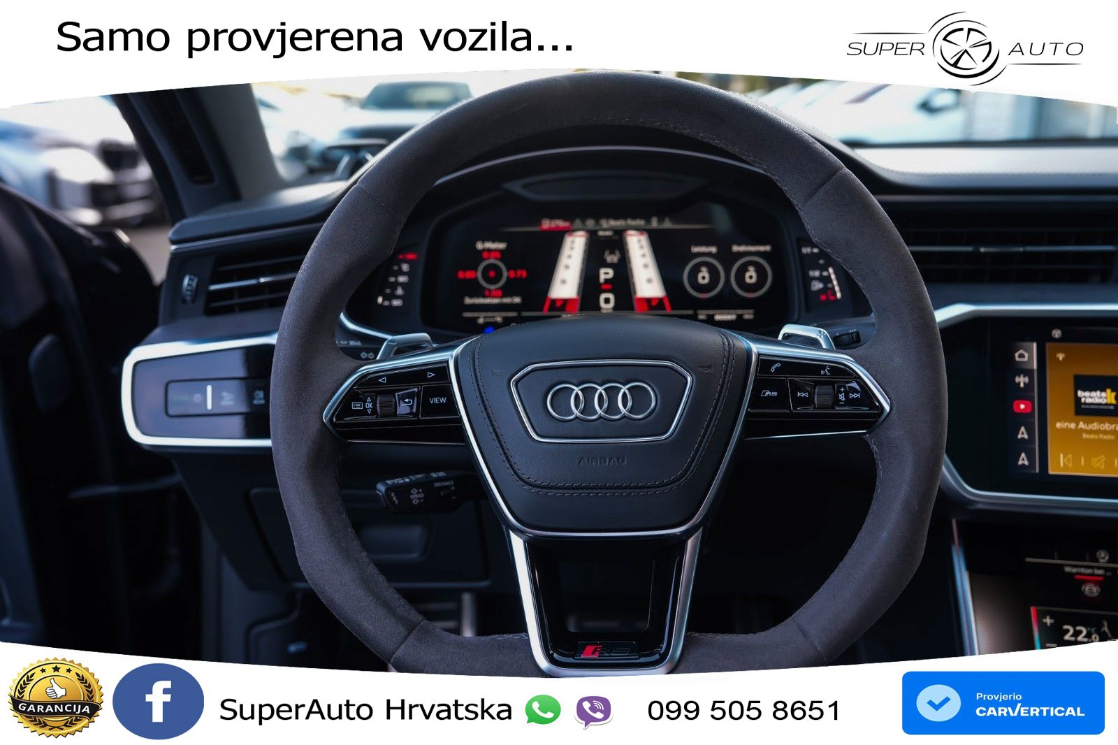 Audi RS7 4.0 TFSI V8 performance (630 KS) quattro tiptronic LED+GR SJED+ACC