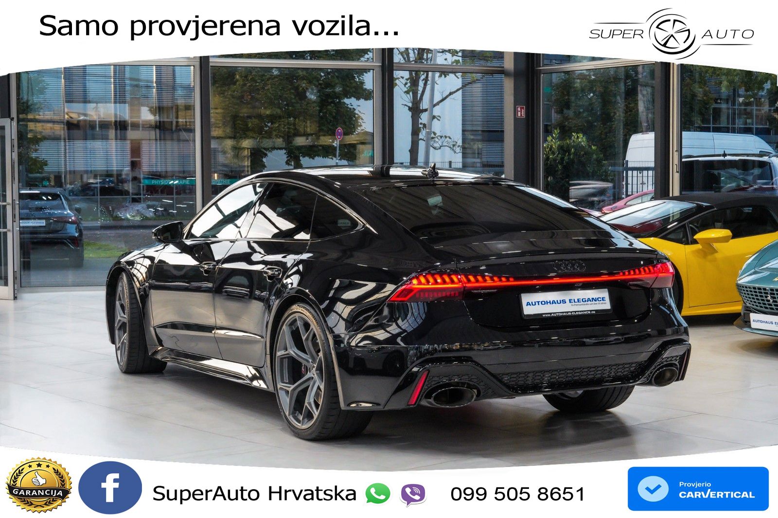 Audi RS7 4.0 TFSI V8 performance (630 KS) quattro tiptronic LED+GR SJED+ACC