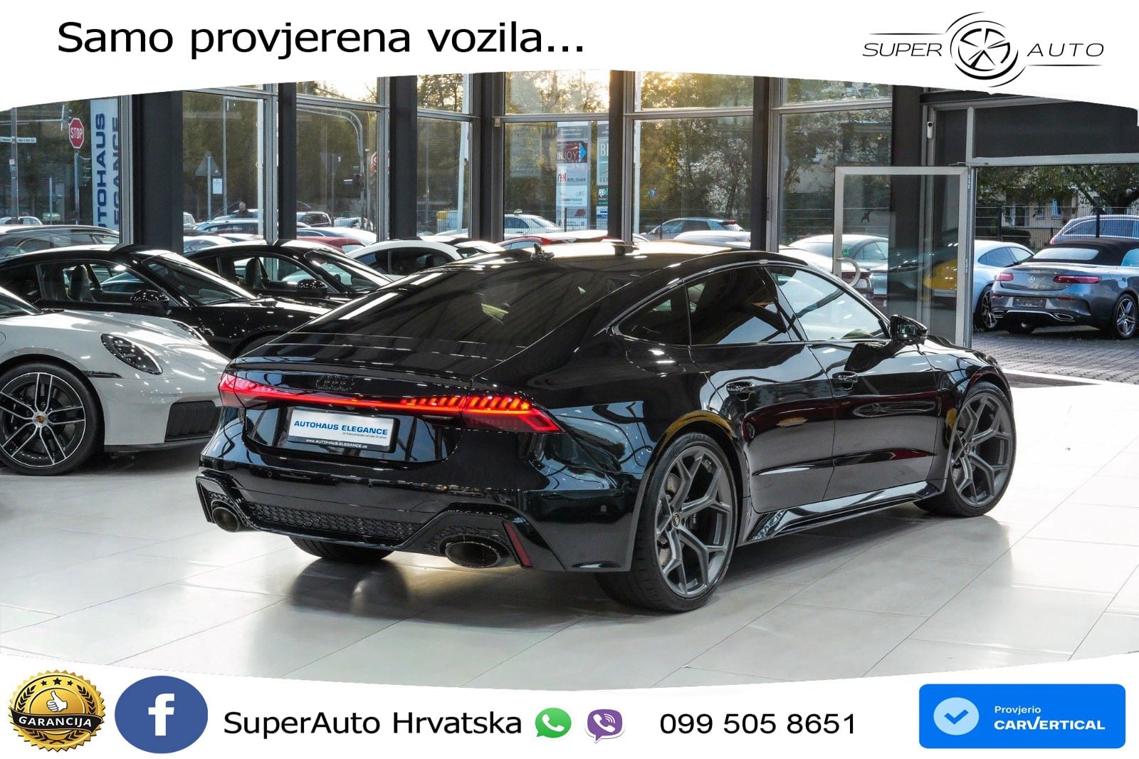 Audi RS7 4.0 TFSI V8 performance (630 KS) quattro tiptronic LED+GR SJED+ACC