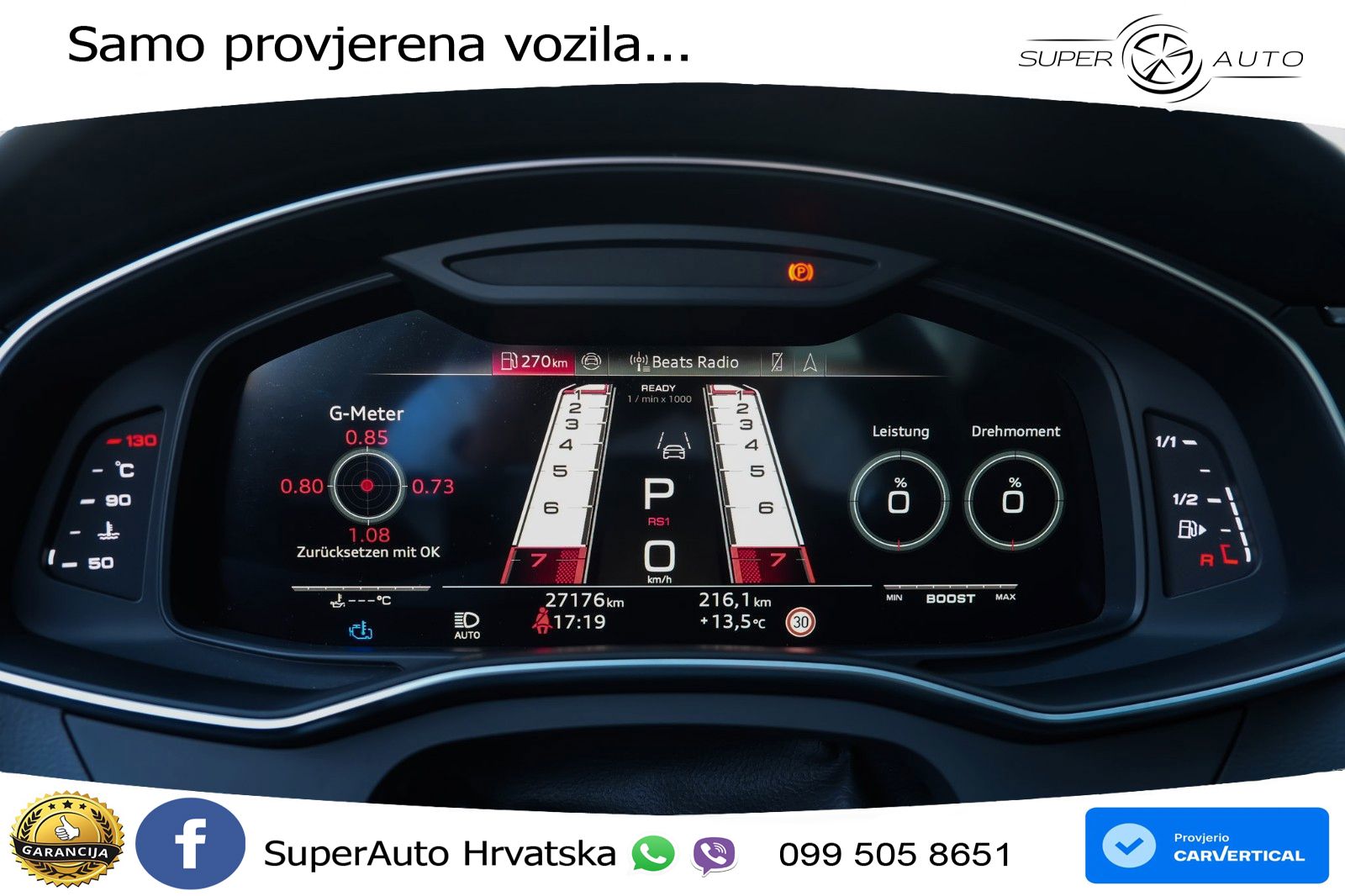 Audi RS7 4.0 TFSI V8 performance (630 KS) quattro tiptronic LED+GR SJED+ACC