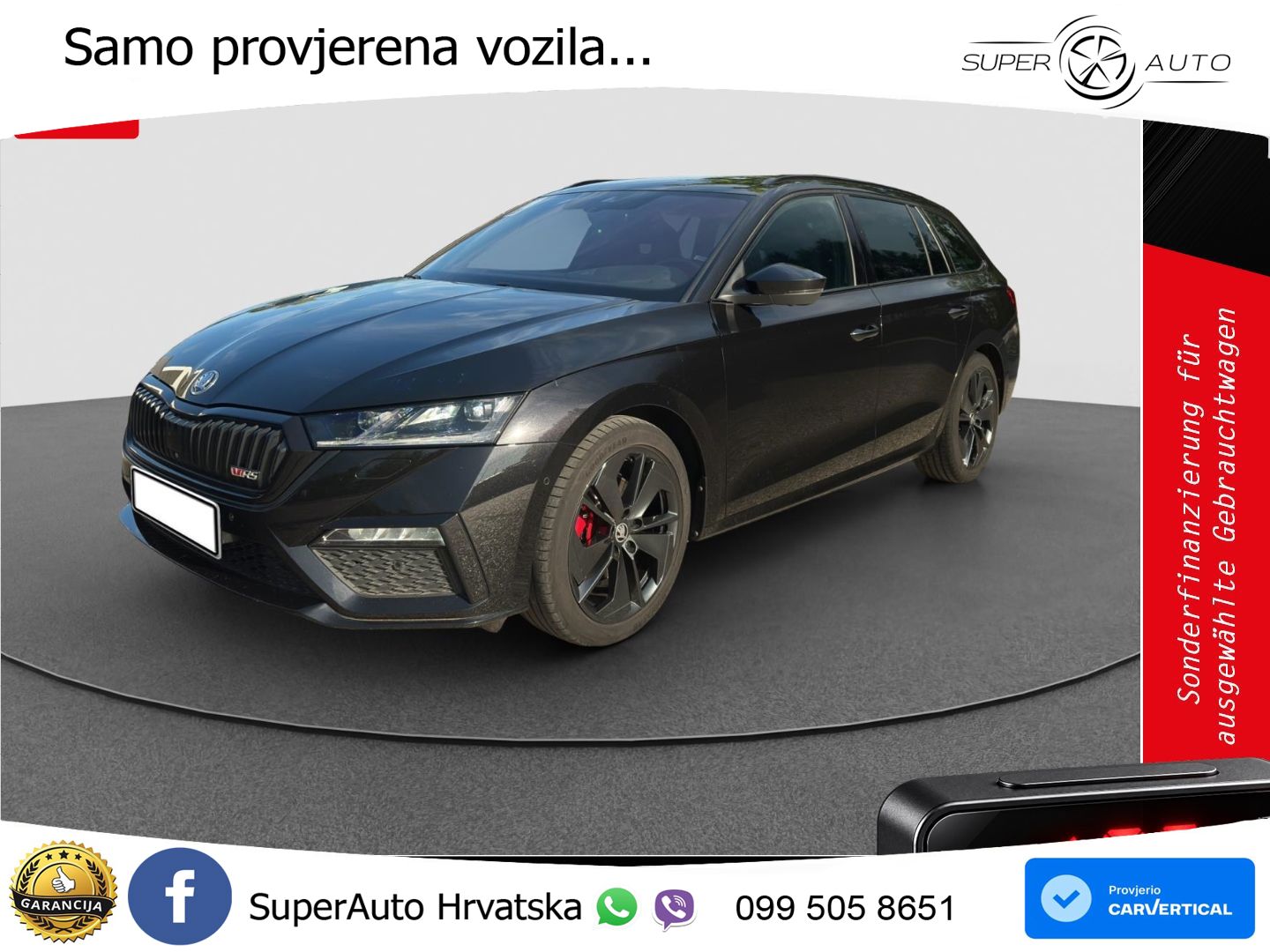 Škoda Octavia Combi RS 2.0 TDI (200 KS) DSG LED+GR SJED+ACC