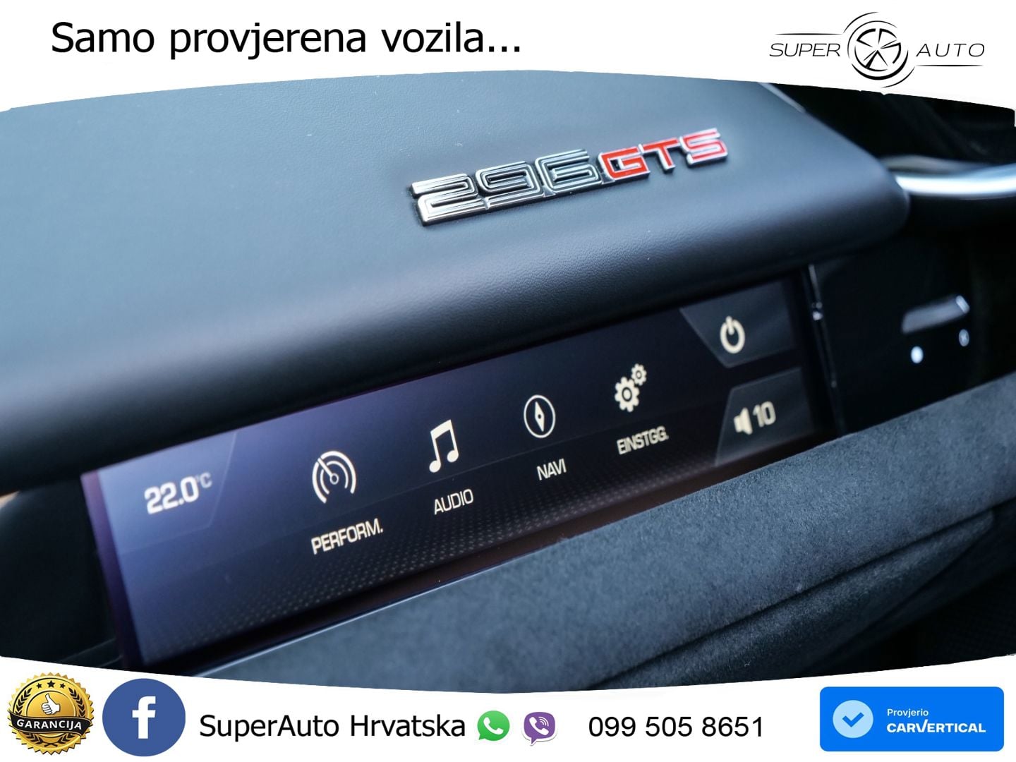 Ferrari 296 GTS 3.0 V6 (830 KS) F1 DCT LED+ACC