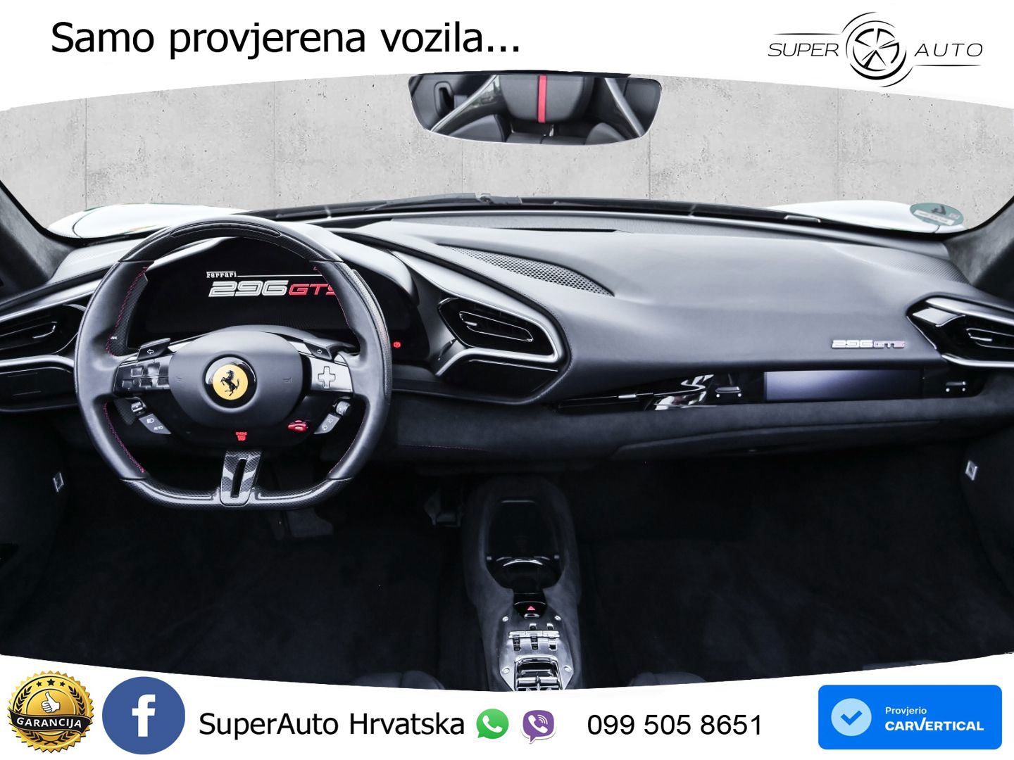 Ferrari 296 GTS 3.0 V6 (830 KS) F1 DCT LED+ACC