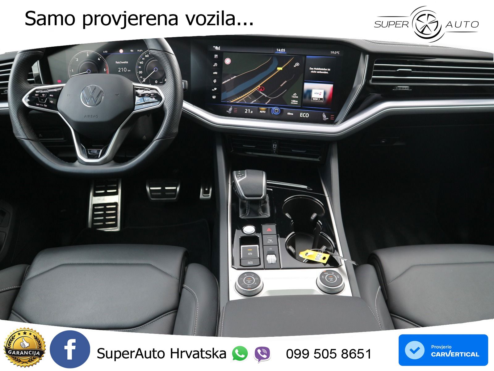 Volkswagen Touareg 3.0 V6 TDI (231 KS) 4MOTION Tiptronic R-Line ZRAČNI+ACC+GR SJED+KAM+PANO
