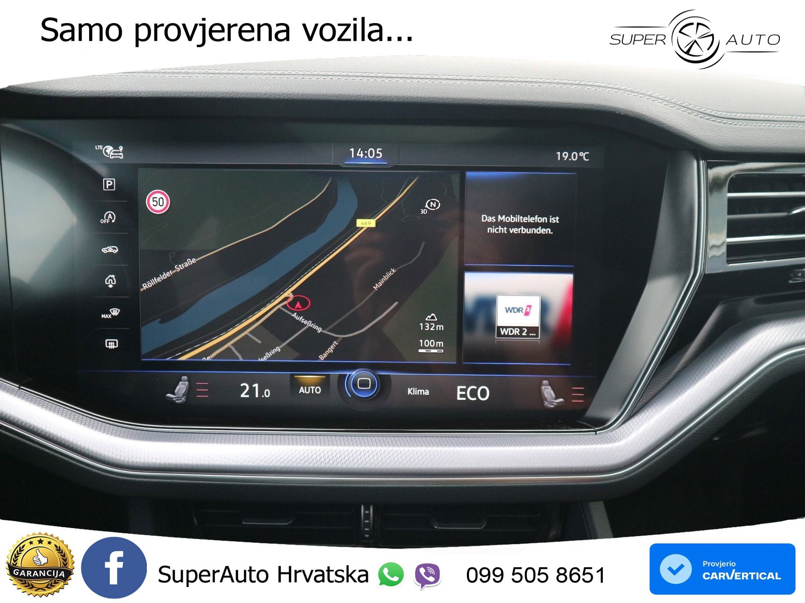 Volkswagen Touareg 3.0 V6 TDI (231 KS) 4MOTION Tiptronic R-Line ZRAČNI+ACC+GR SJED+KAM+PANO