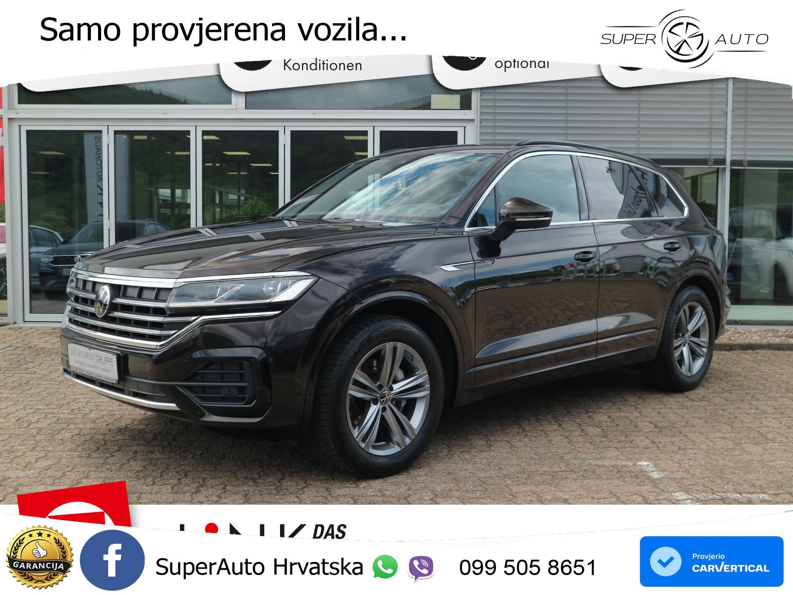 Volkswagen Touareg 3.0 V6 TDI (231 KS) 4MOTION Tiptronic R-Line ZRAČNI+ACC+GR SJED+KAM+PANO