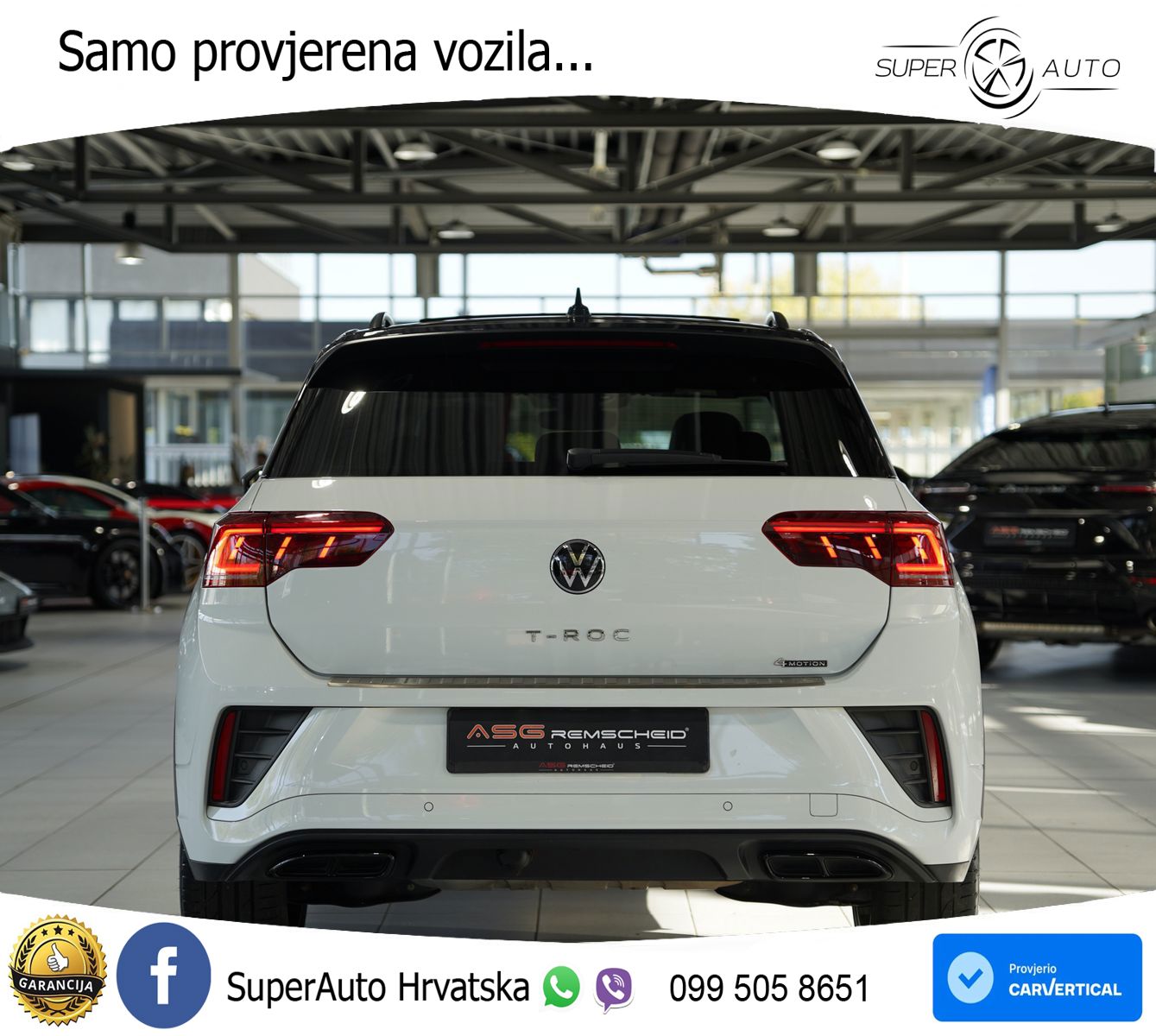 Volkswagen T-Roc 2.0 TSI (190 KS) 4M DSG R-Line LED+GR SJED+ACC