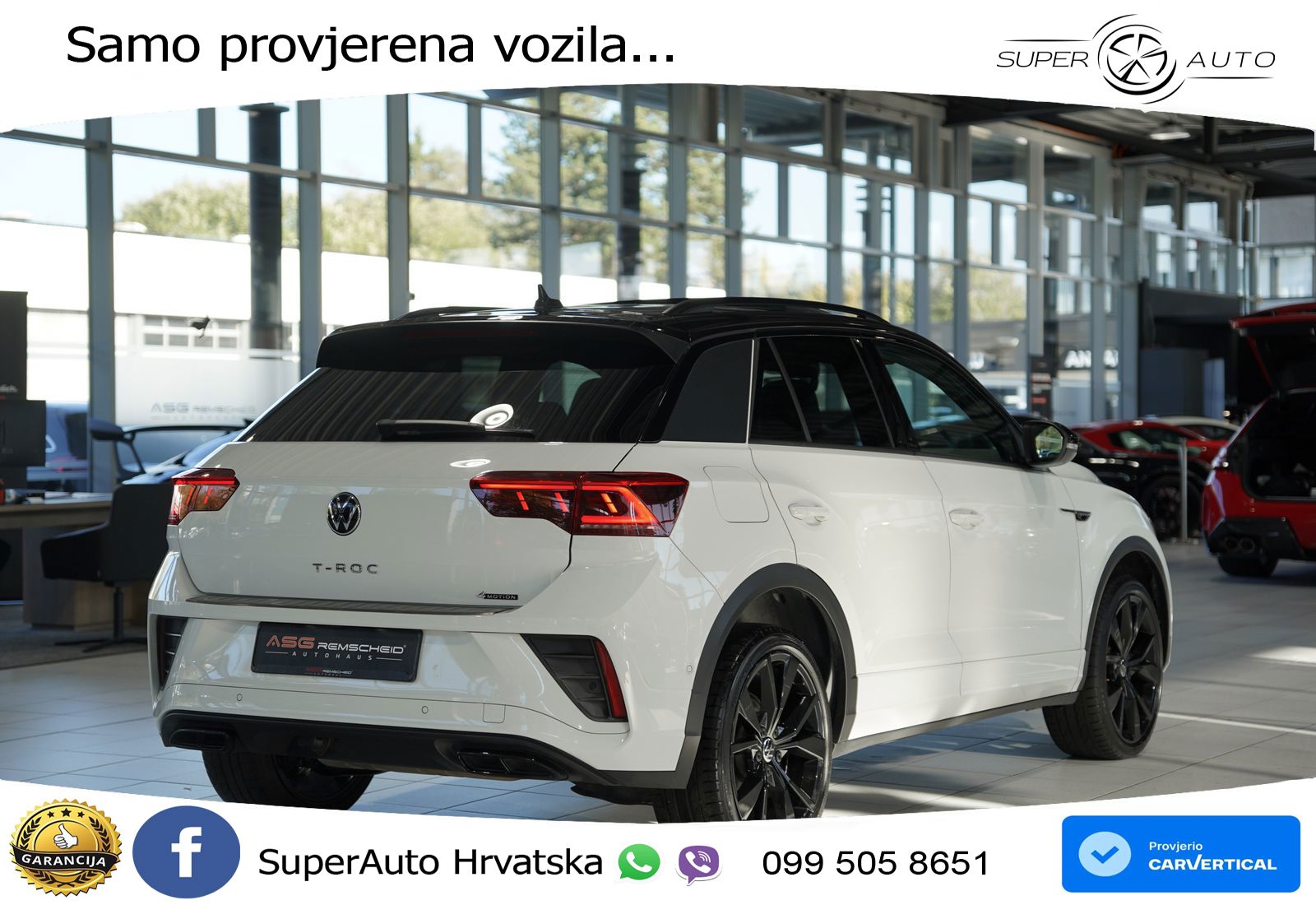 Volkswagen T-Roc 2.0 TSI (190 KS) 4M DSG R-Line LED+GR SJED+ACC