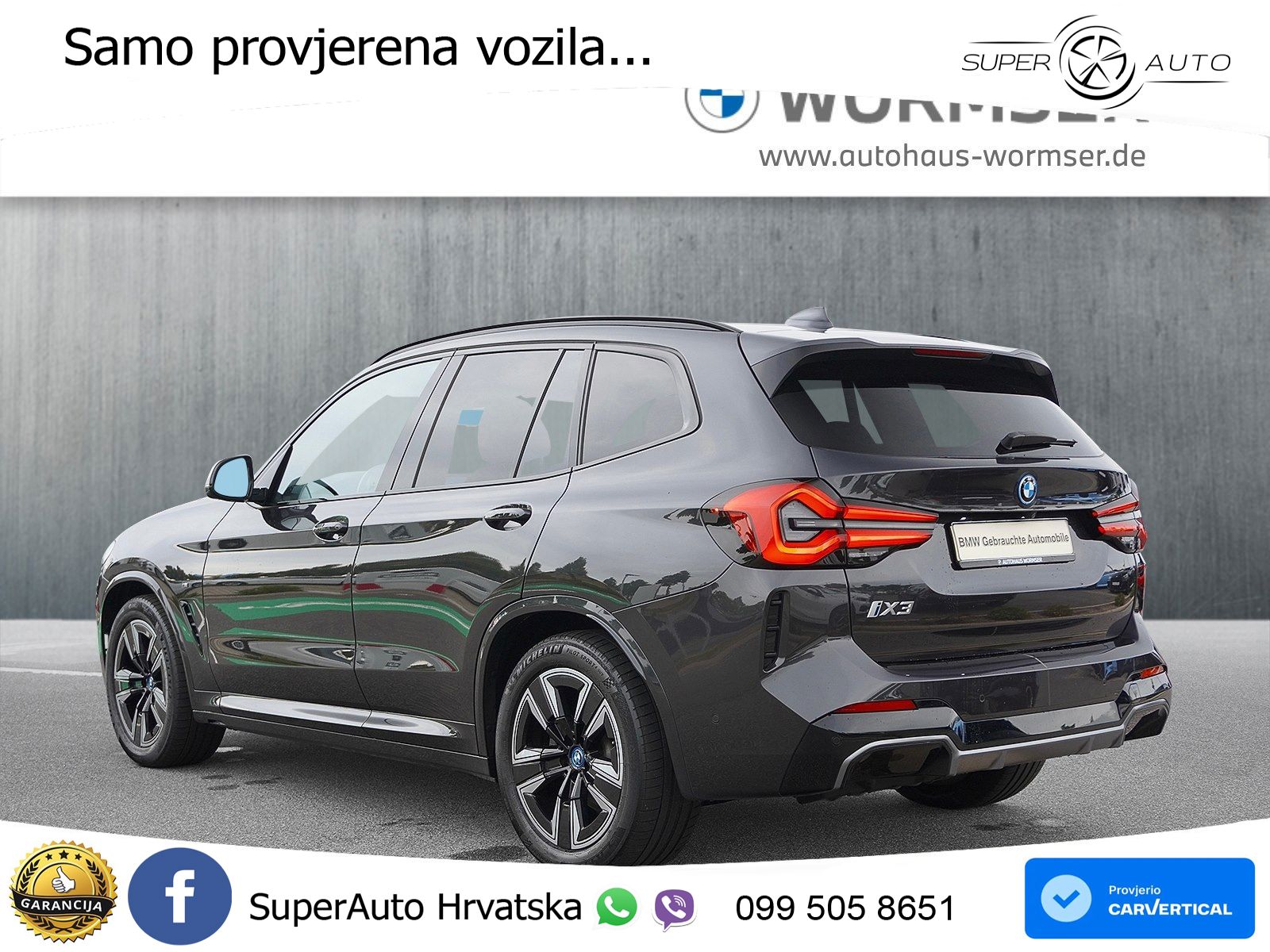 BMW iX3 80 kWh (286 KS) M Sport LED+GR SJED+ACC