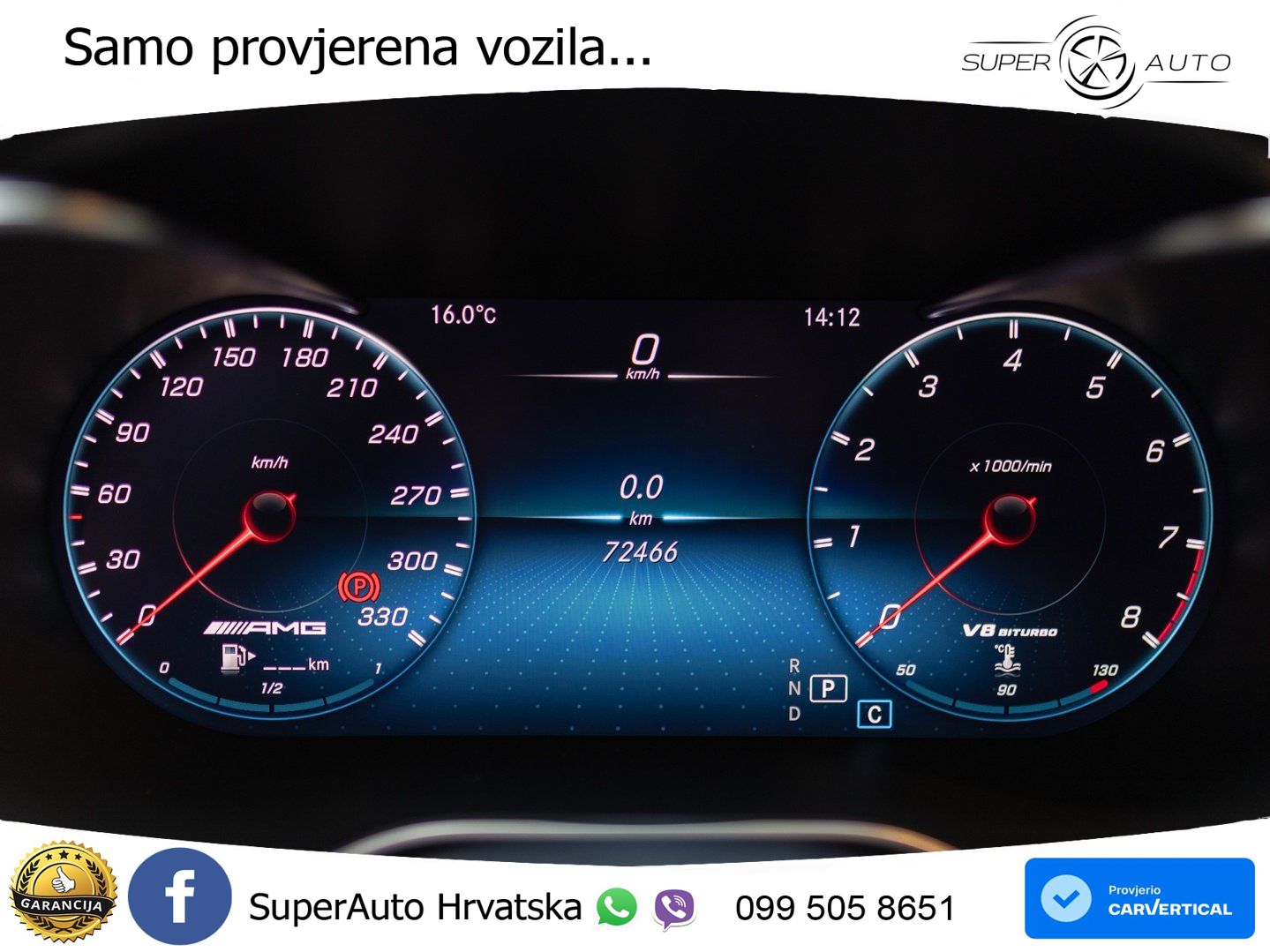 Mercedes GLC Coupe AMG 63 S V8 (510 KS) 4MATIC+ MCT ZRAČNI+ACC+GR SJED+360