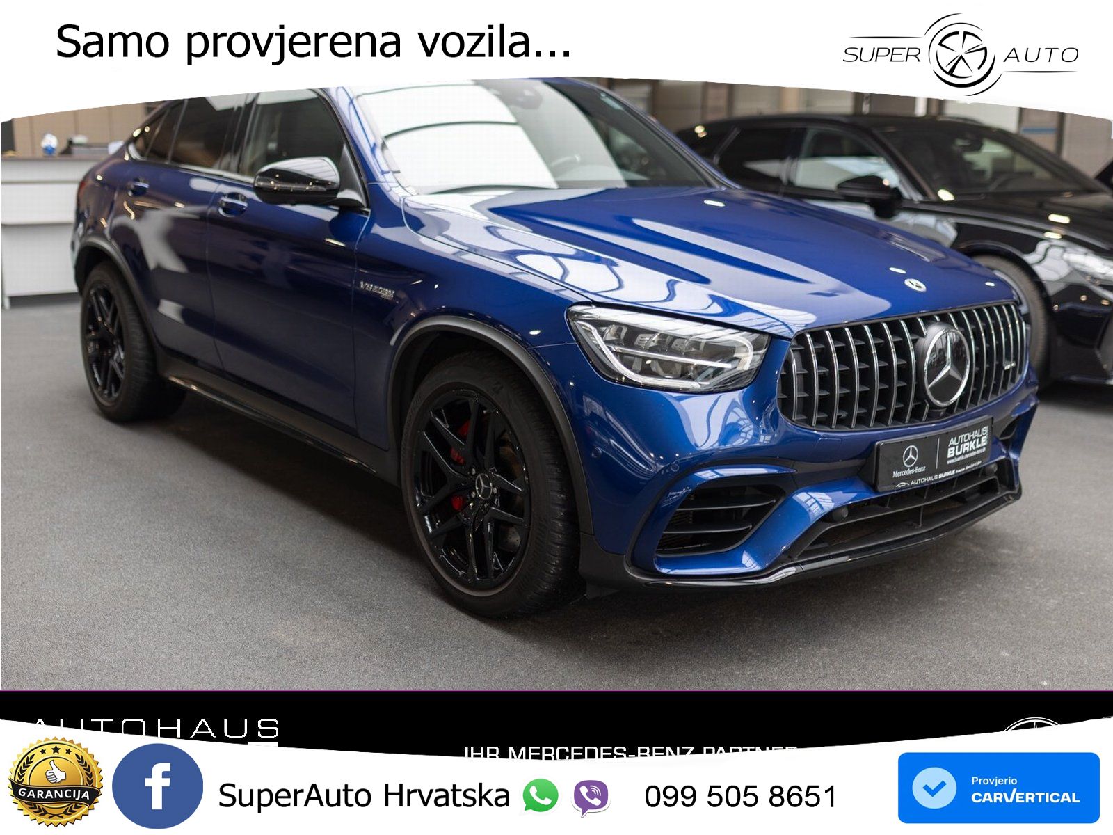 Mercedes GLC Coupe AMG 63 S V8 (510 KS) 4MATIC+ MCT ZRAČNI+ACC+GR SJED+360